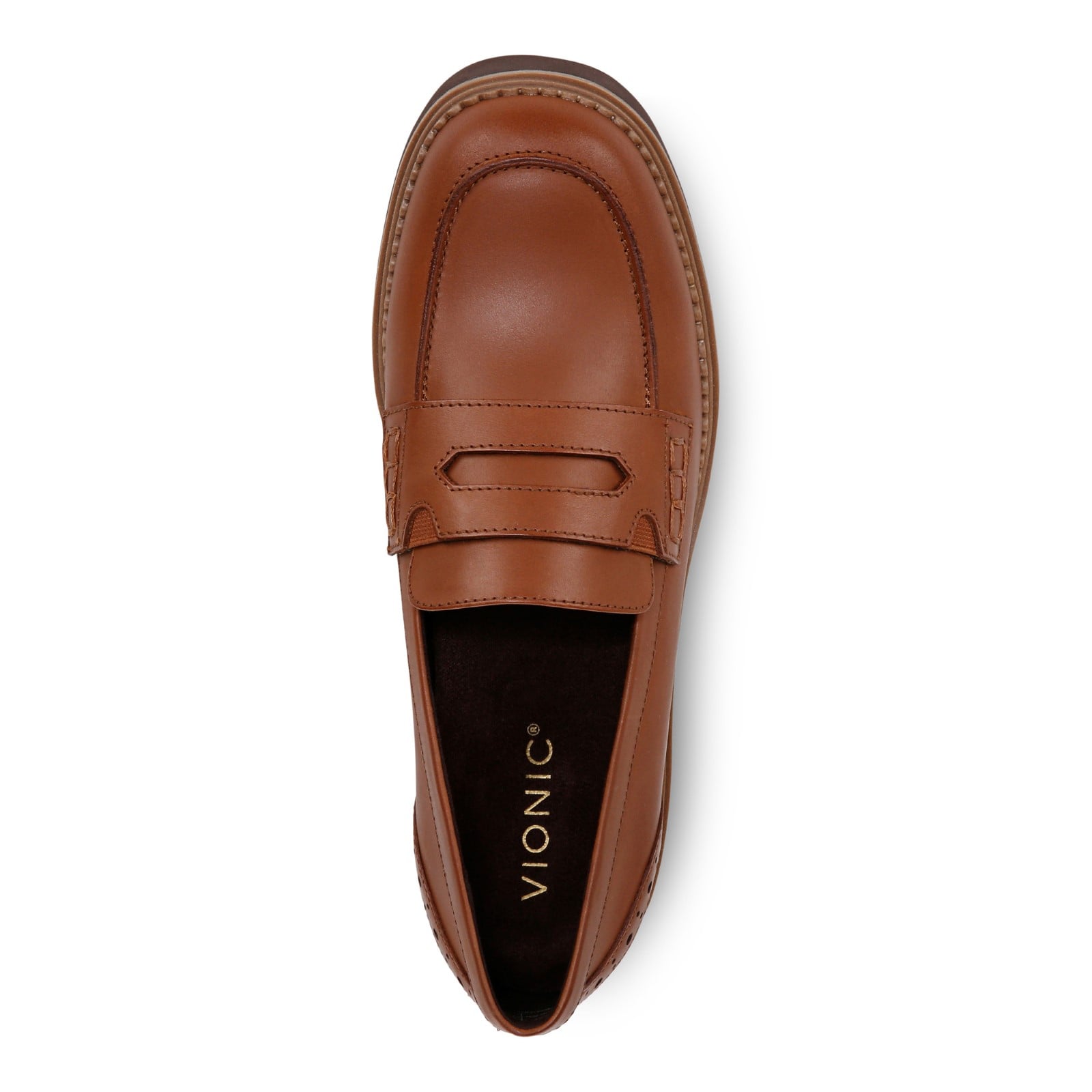 Vionic Fillmore womens Slip On/Loafer/Moc Shoe - Tan - Top