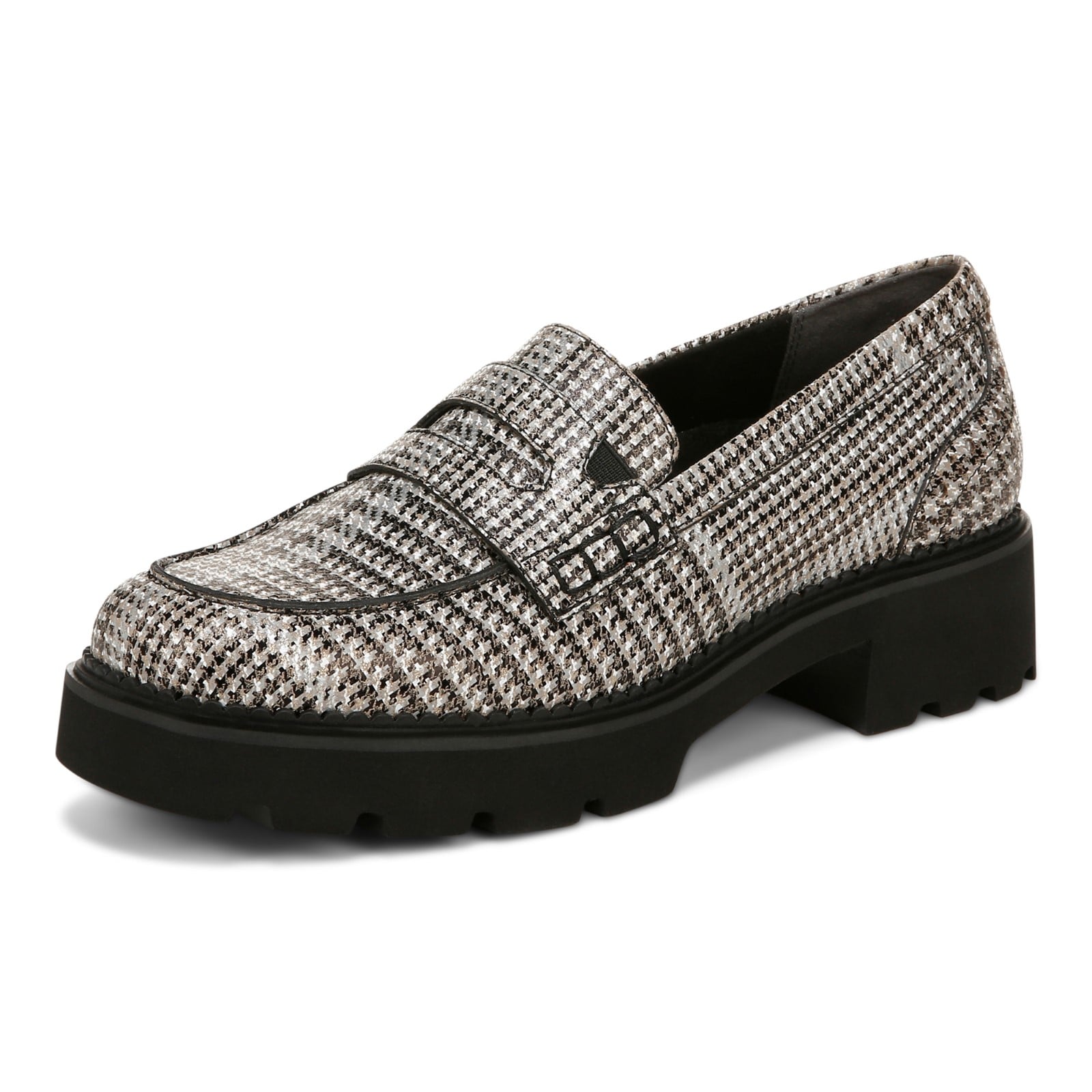 Vionic Fillmore womens Slip On/Loafer/Moc Shoe - Black/white - Left angle