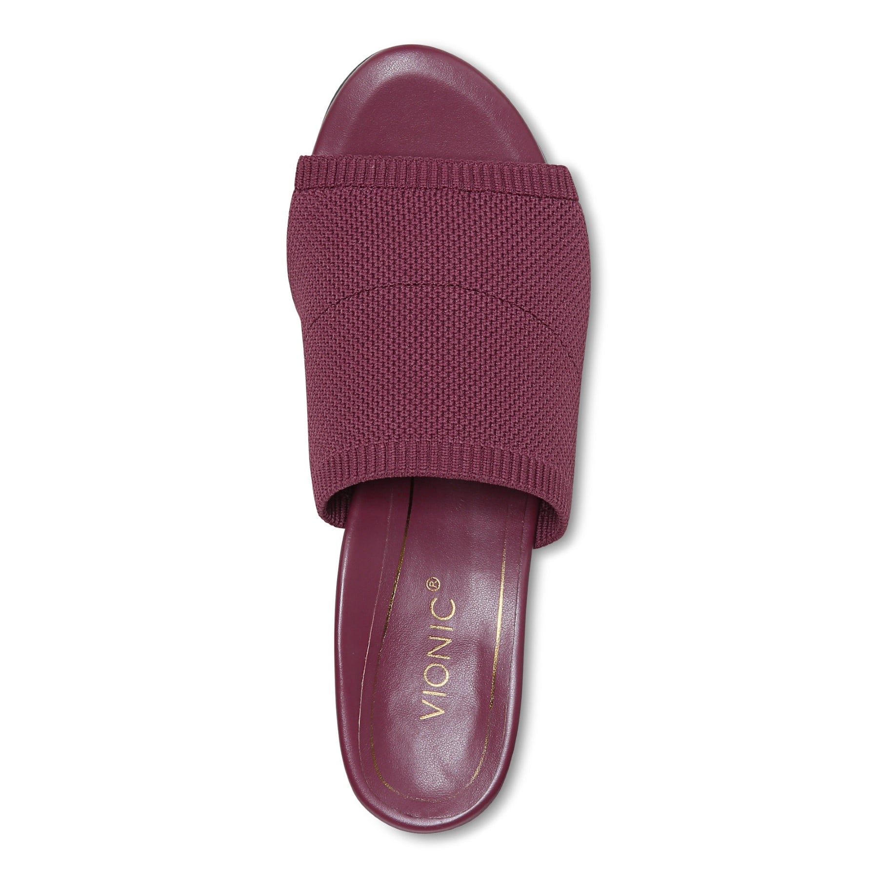 Vionic Fleur Women's Slide Heeled Sandals - Shiraz Knit - Top
