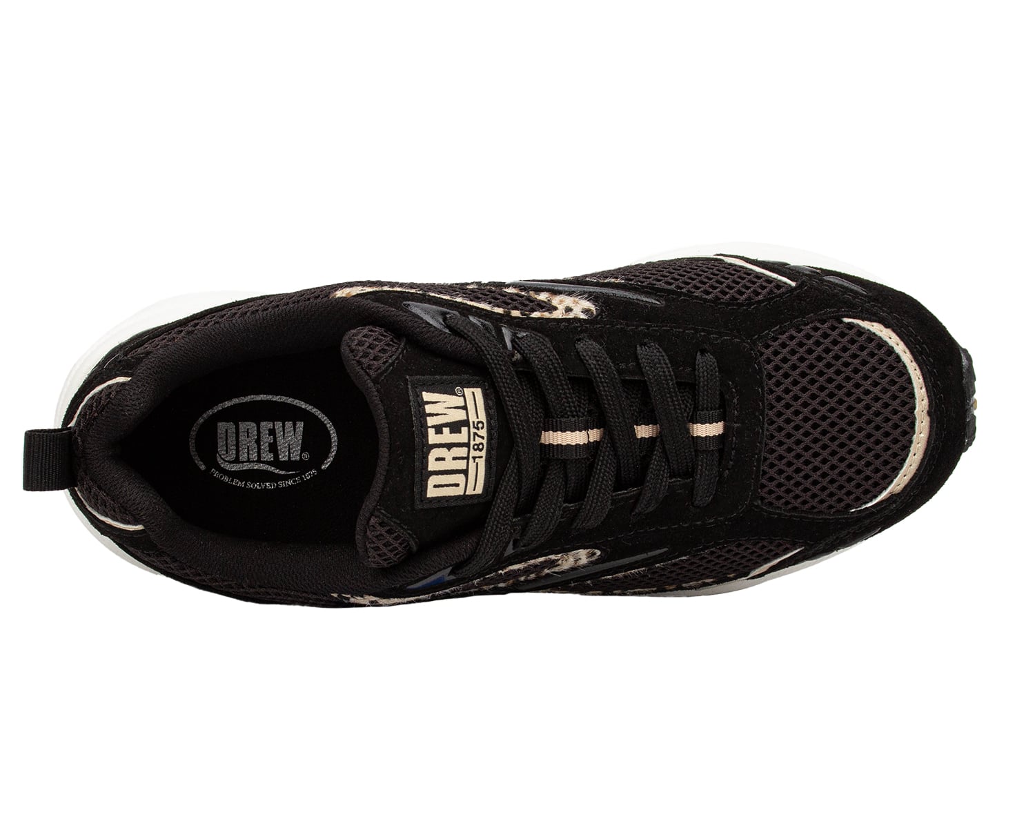 Drew Fiona - Black Leopard Combo - Sole View