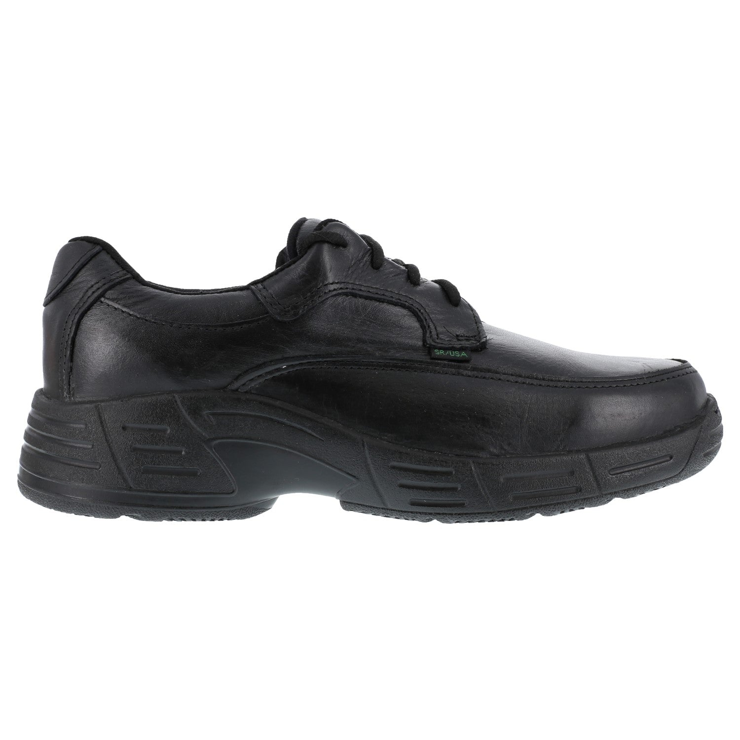 Florsheim Work Ulysses Postal Uniform Men's Soft Toe Shoe U.S.A. Made - Black - Side View