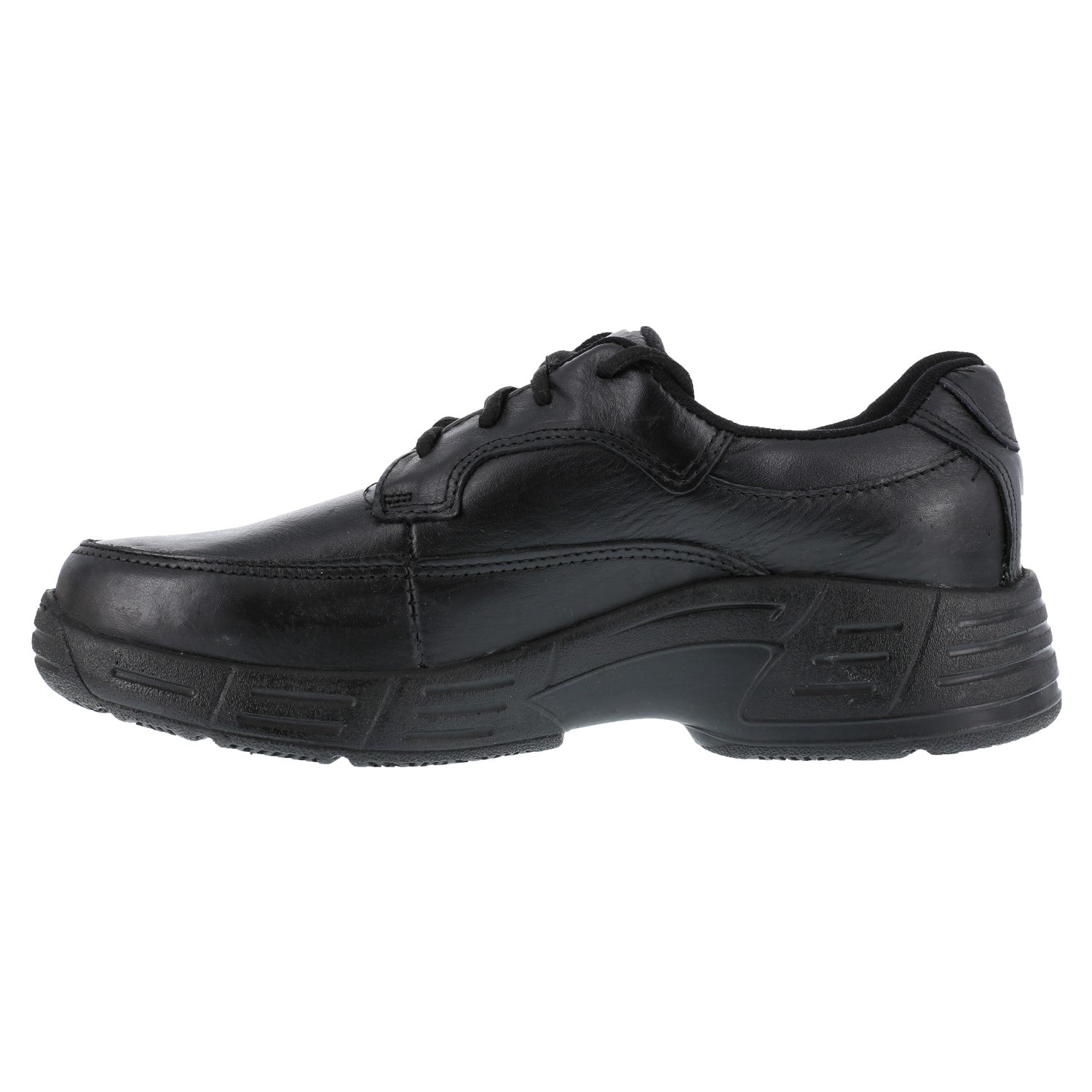 Florsheim Work Ulysses Postal Uniform Men's Soft Toe Shoe U.S.A. Made - Black - Side View