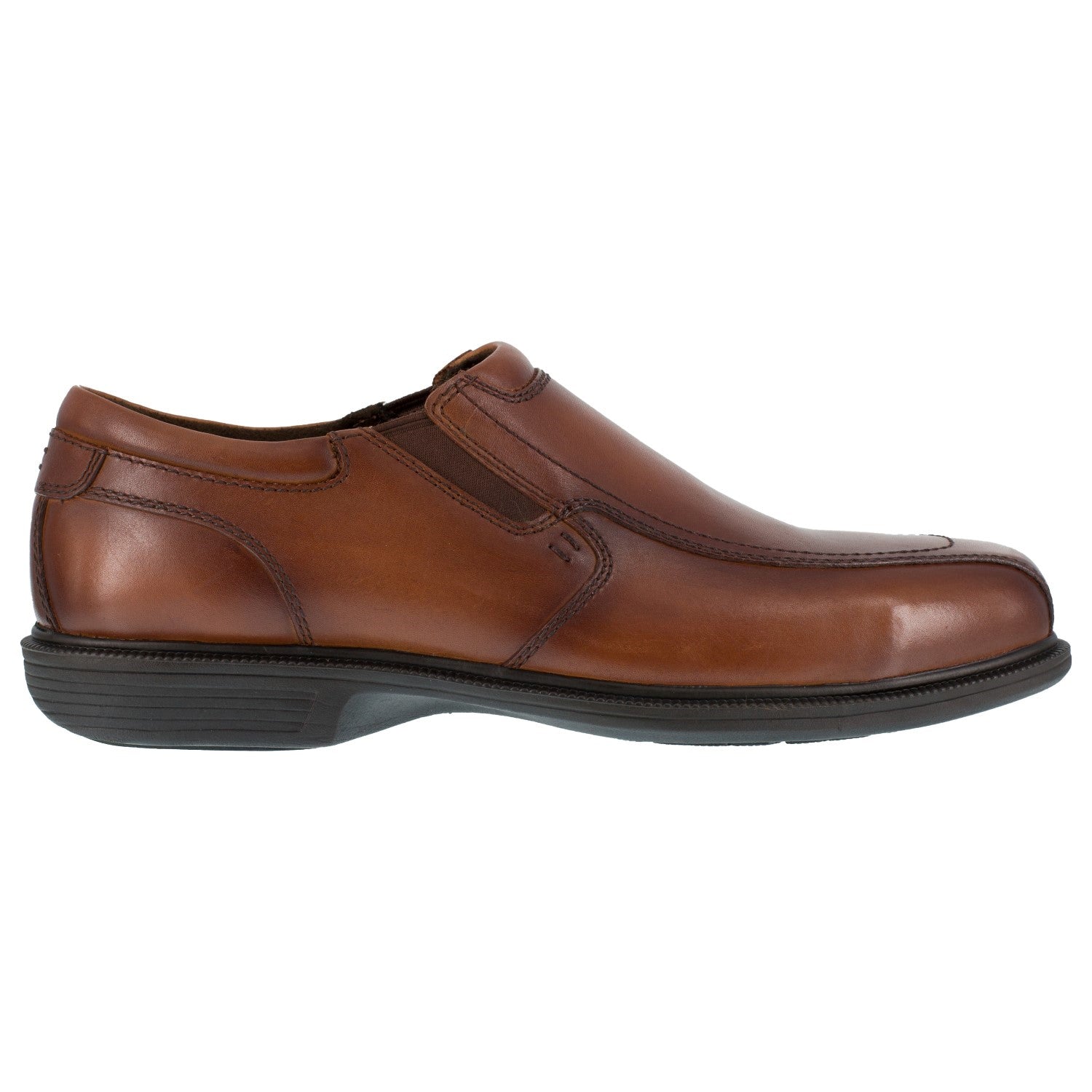 Florsheim Work Coronis Men's Steel Toe Dress Slip-on Shoe - Brown - Side View