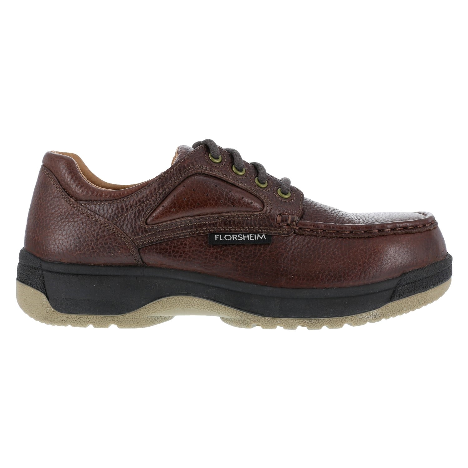 Florsheim Work Compadre Men's Composite Toe Dress Lace-up Shoe - Brown - Side View