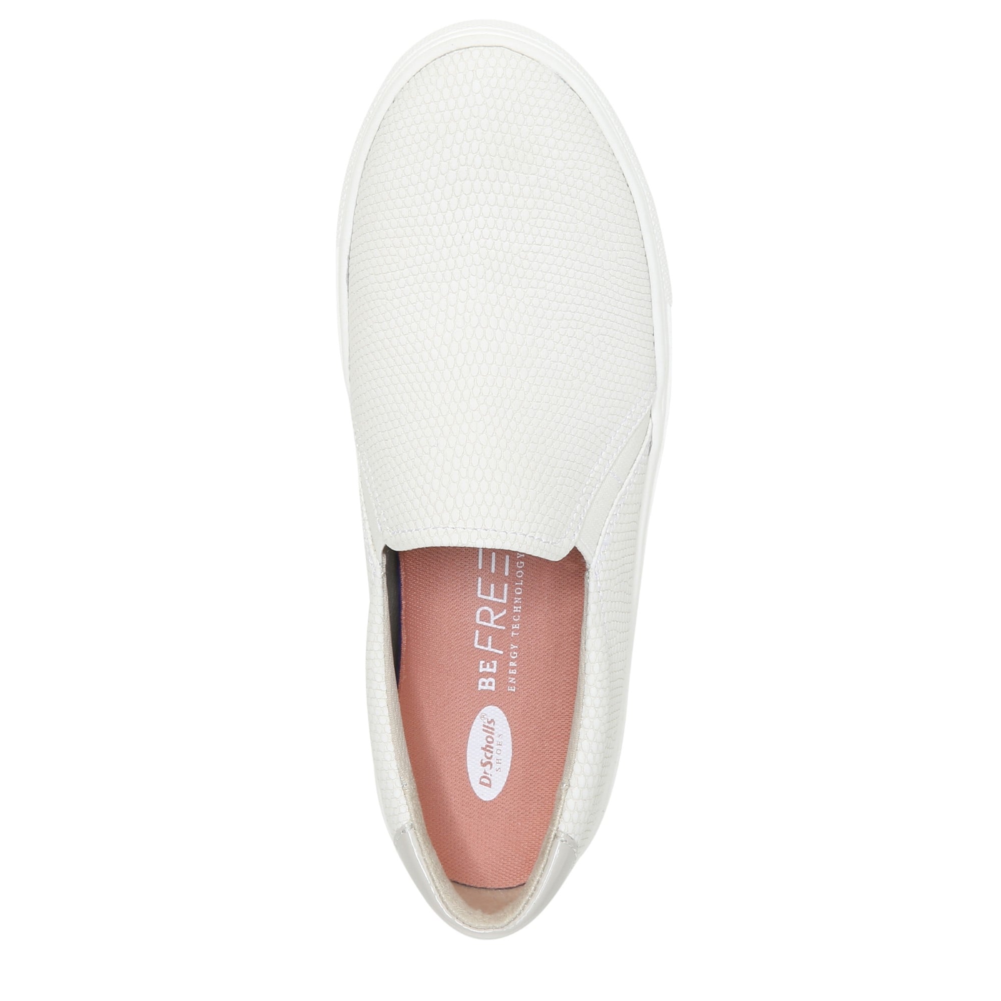Dr. Scholl's Nova Women's Slip-On Sneaker - White Snake Synthetic - Top