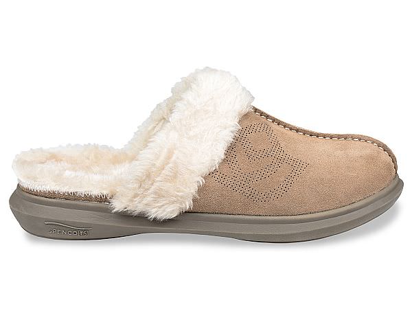 Spenco Slipper - Women's Supreme Slide - Taupe Suede