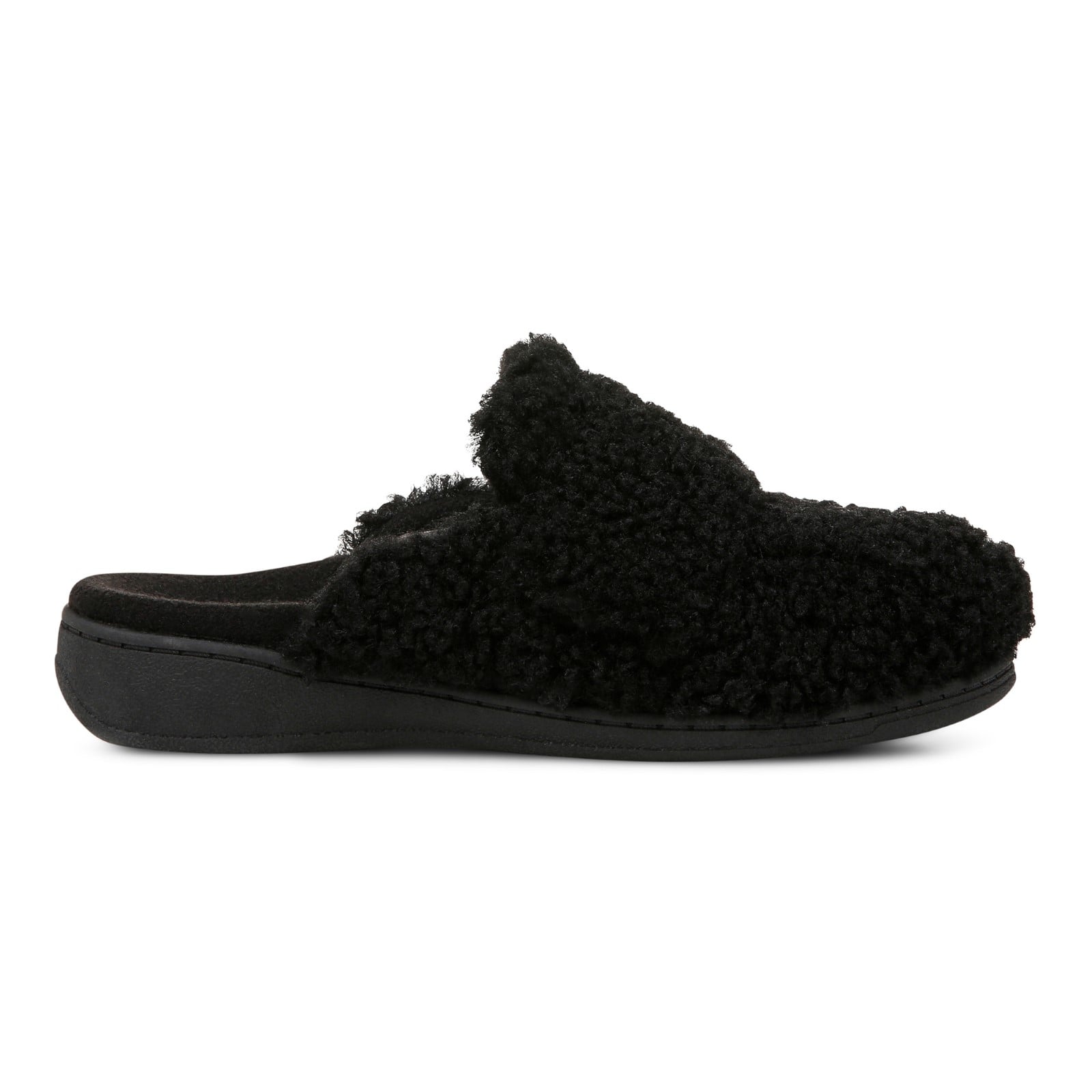Vionic Gemma Ii womens Mule/Clog Slipper - Black Shearling - Right side