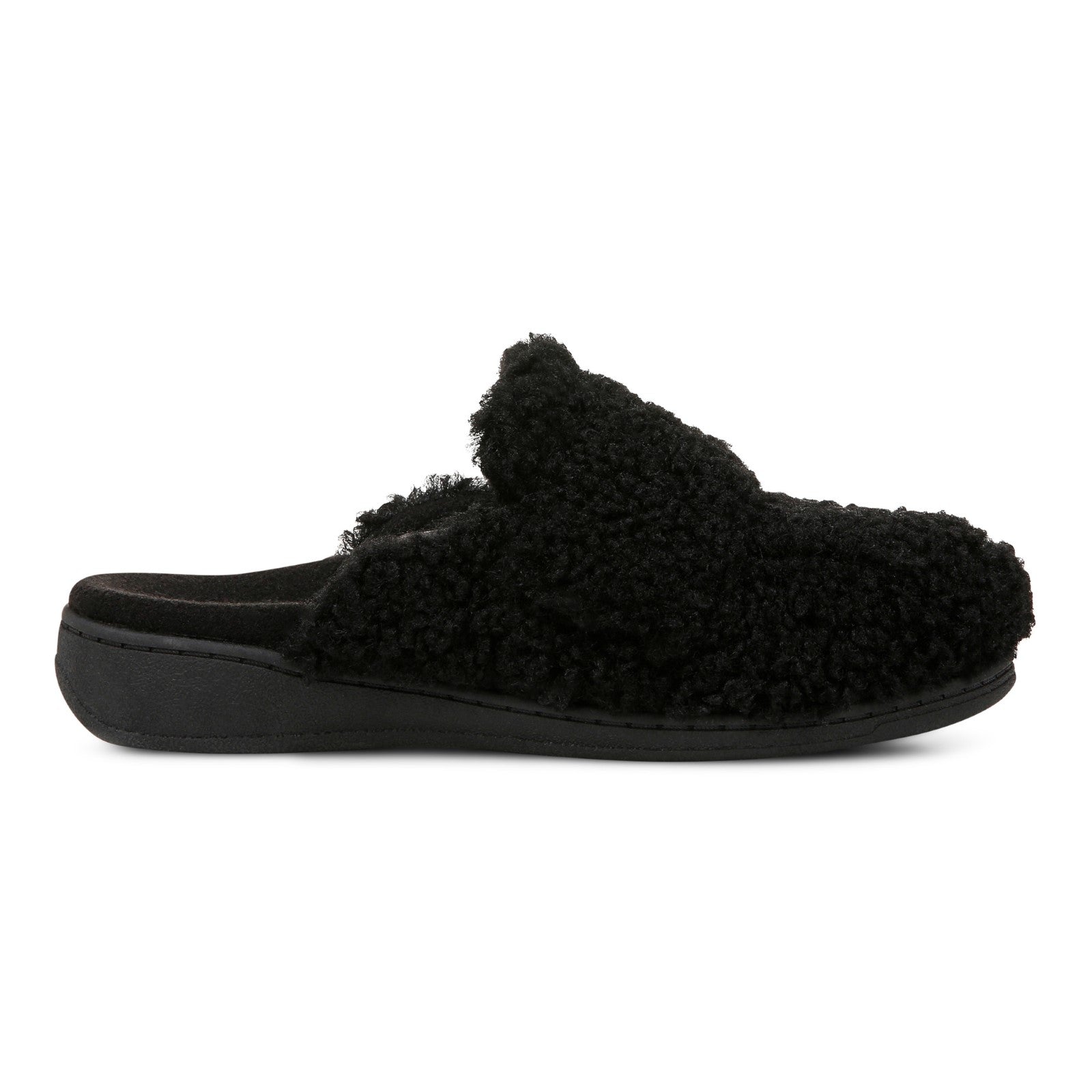 Vionic Gemma Ii womens Mule/Clog Slipper - Black Shearling - Right side