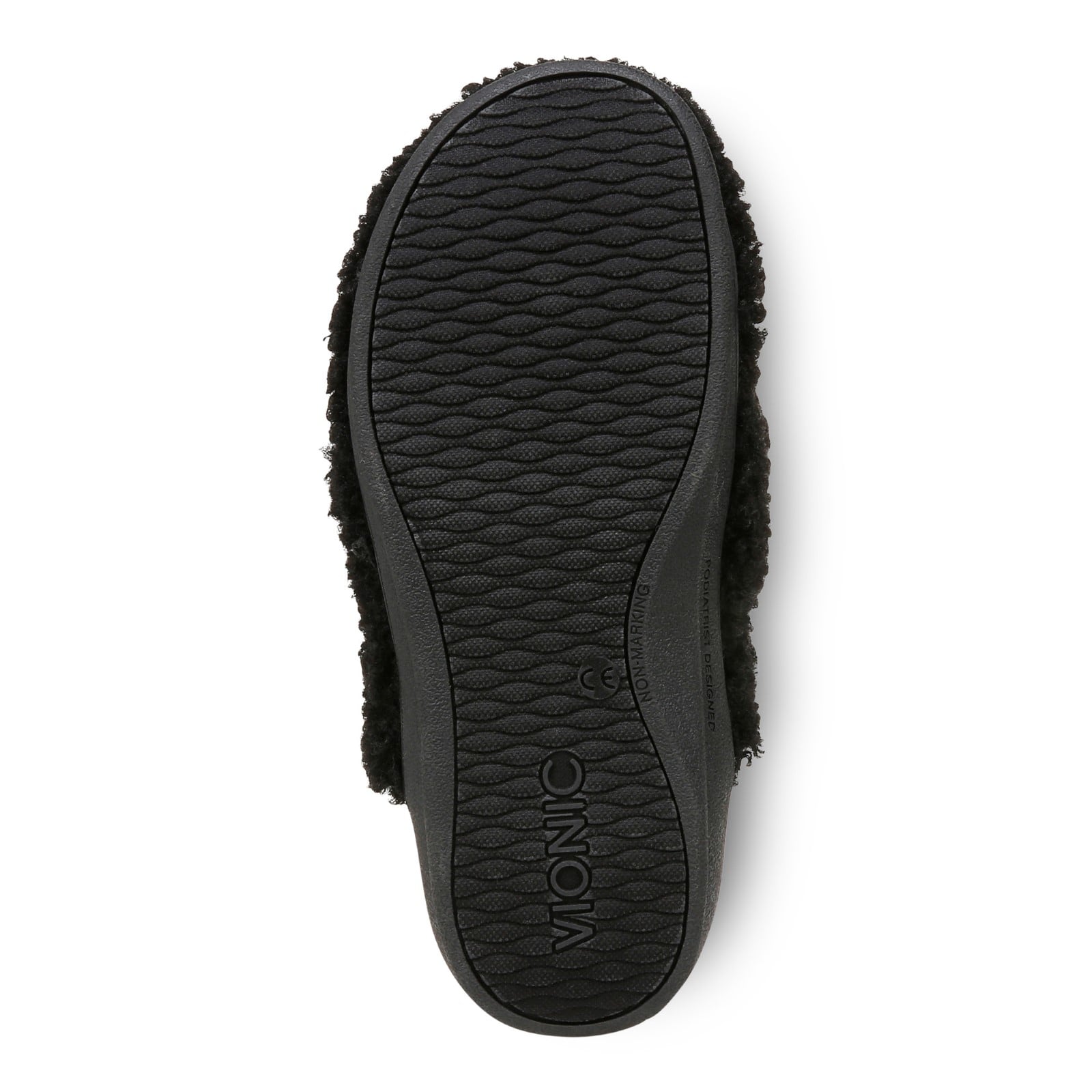 Vionic Gemma Ii womens Mule/Clog Slipper - Black Shearling - Bottom
