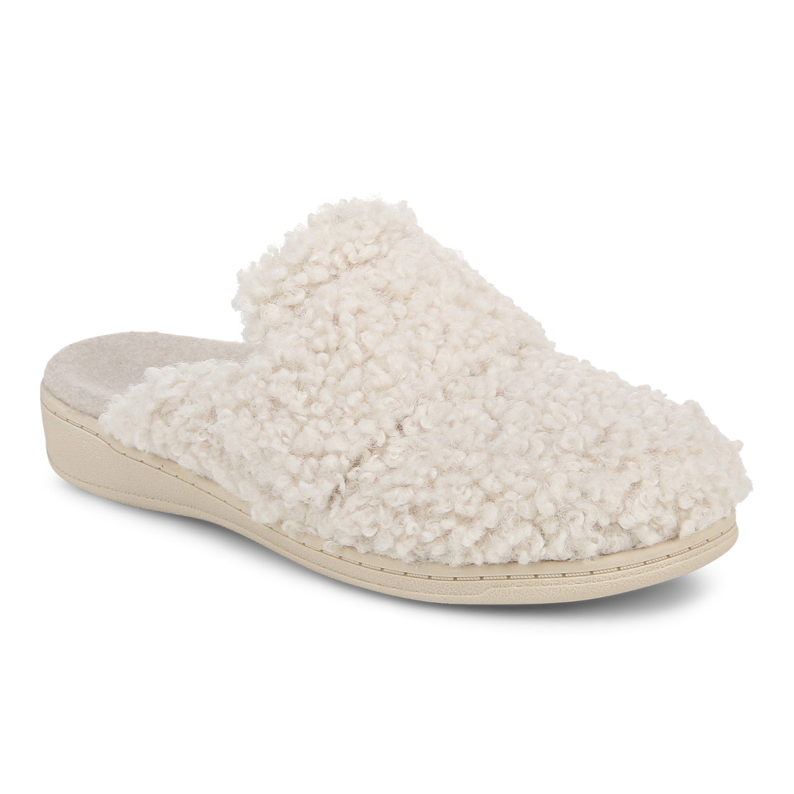 Vionic Gemma Ii womens Mule/Clog Slipper - Cream Shearling - Angle main