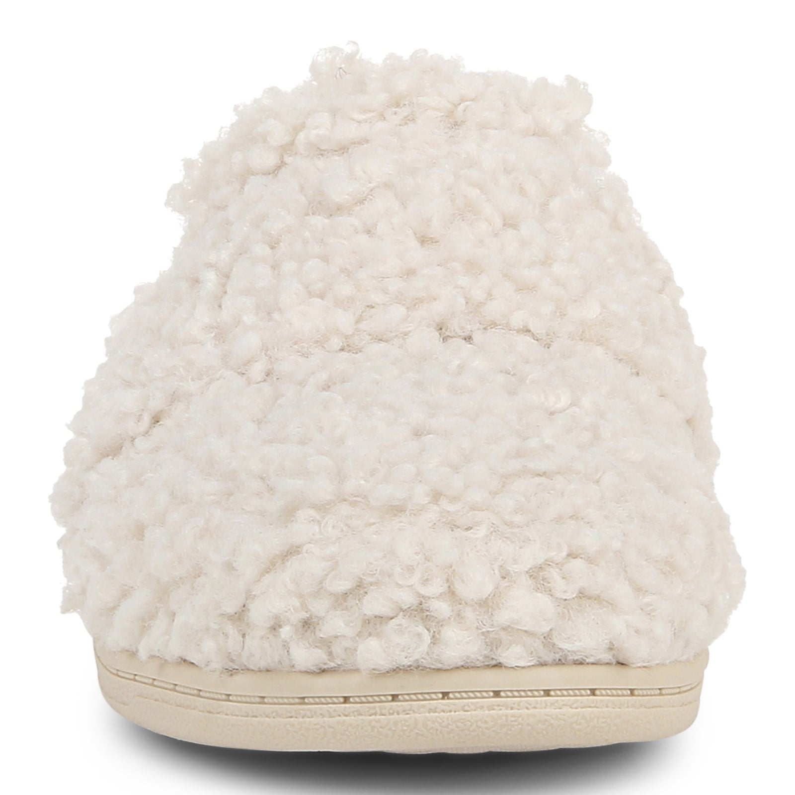 Vionic Gemma Ii womens Mule/Clog Slipper - Cream Shearling - Front