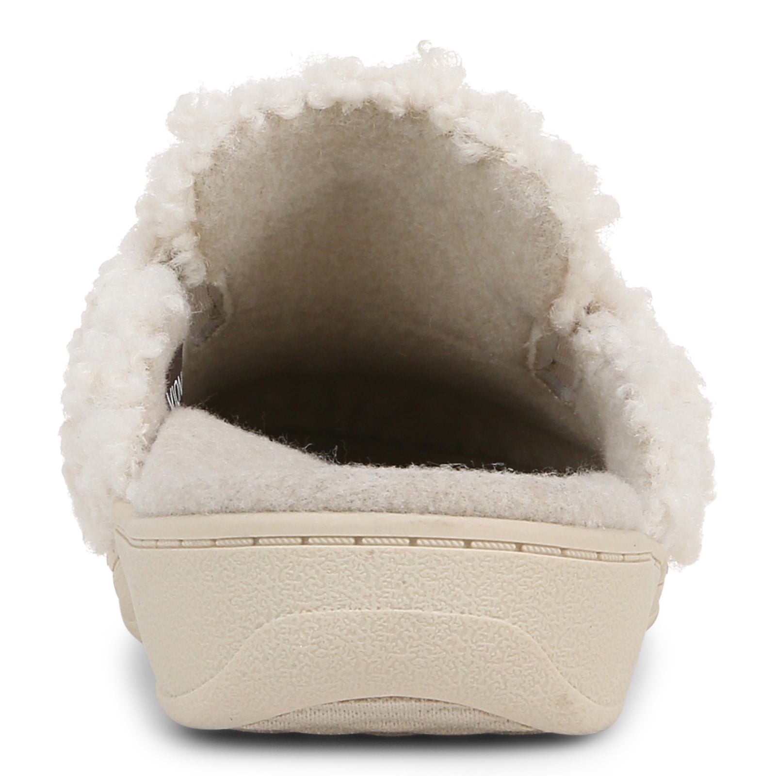 Vionic Gemma Ii womens Mule/Clog Slipper - Cream Shearling - Back