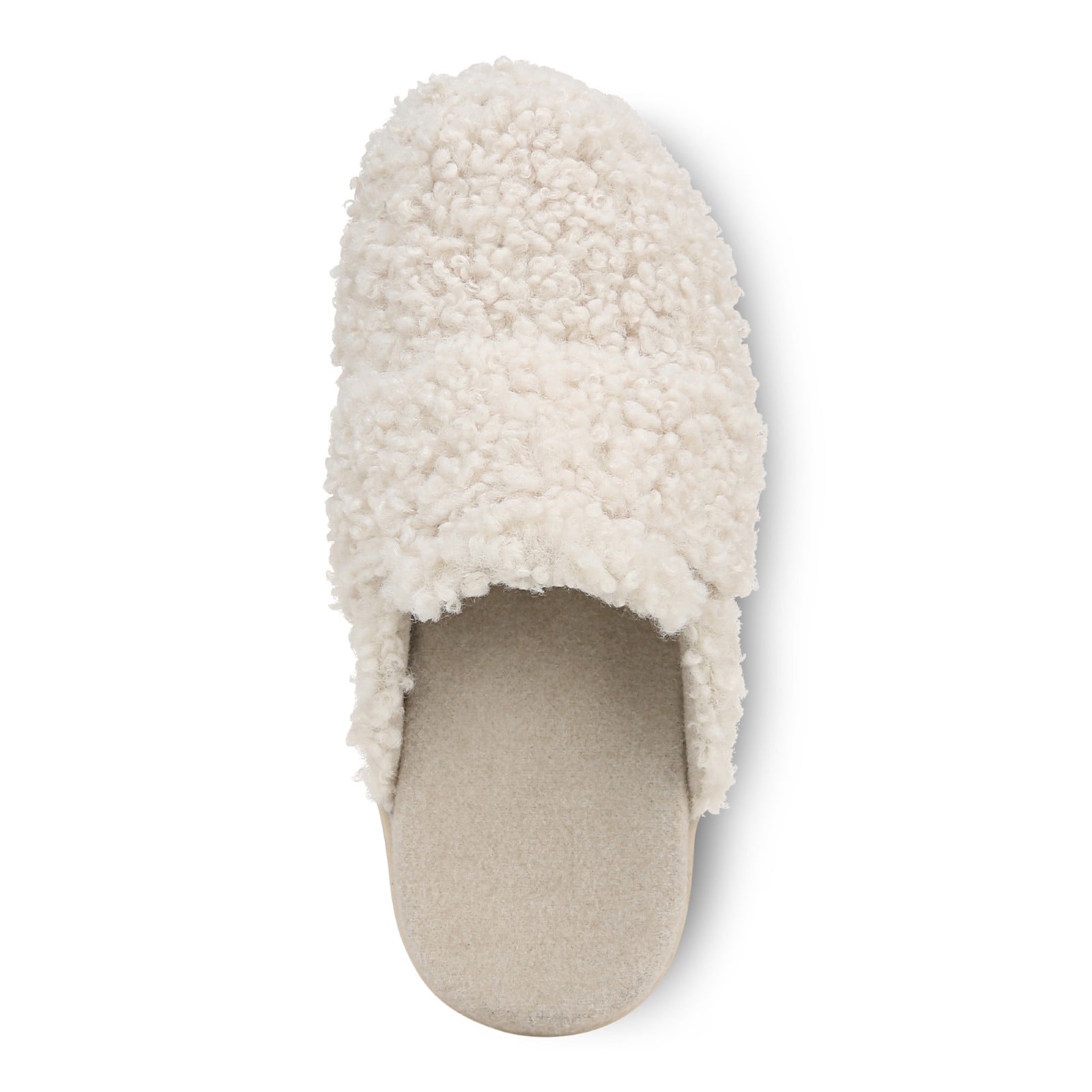 Vionic Gemma Ii womens Mule/Clog Slipper - Cream Shearling - Top