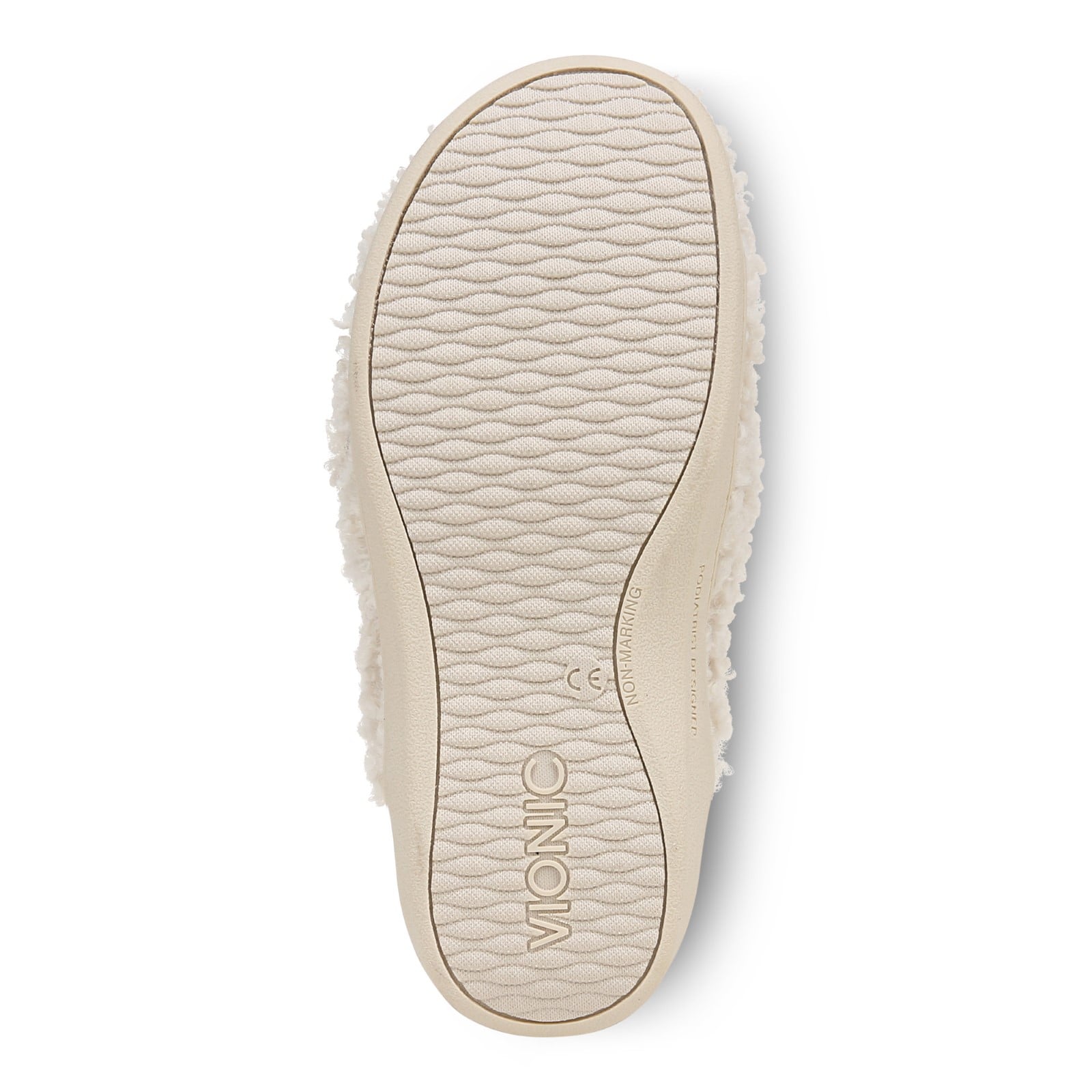 Vionic Gemma Ii womens Mule/Clog Slipper - Cream Shearling - Bottom