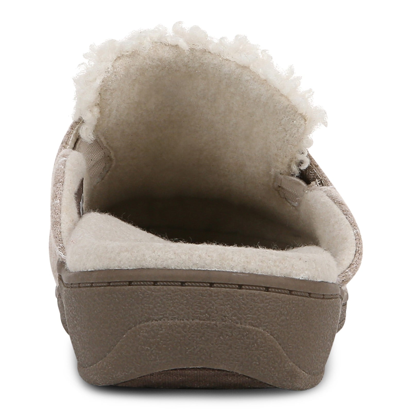 Vionic Gemma Ii womens Mule/Clog Slipper - Cream Plaid - Back
