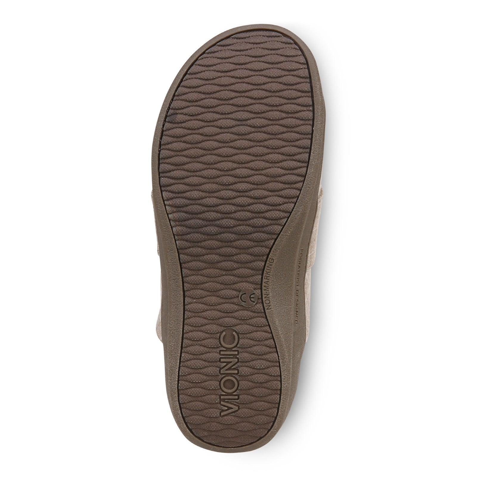 Vionic Gemma Ii womens Mule/Clog Slipper - Cream Plaid - Bottom