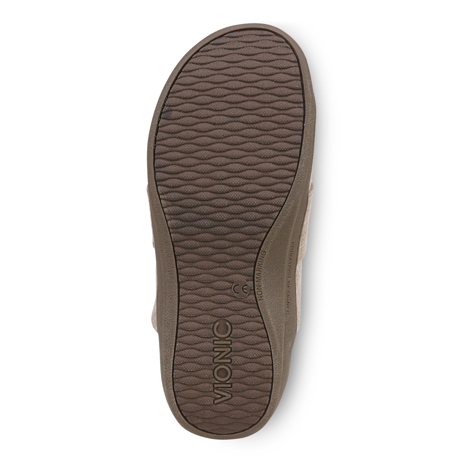 Vionic Gemma Ii womens Mule/Clog Slipper - Cream Plaid - Bottom