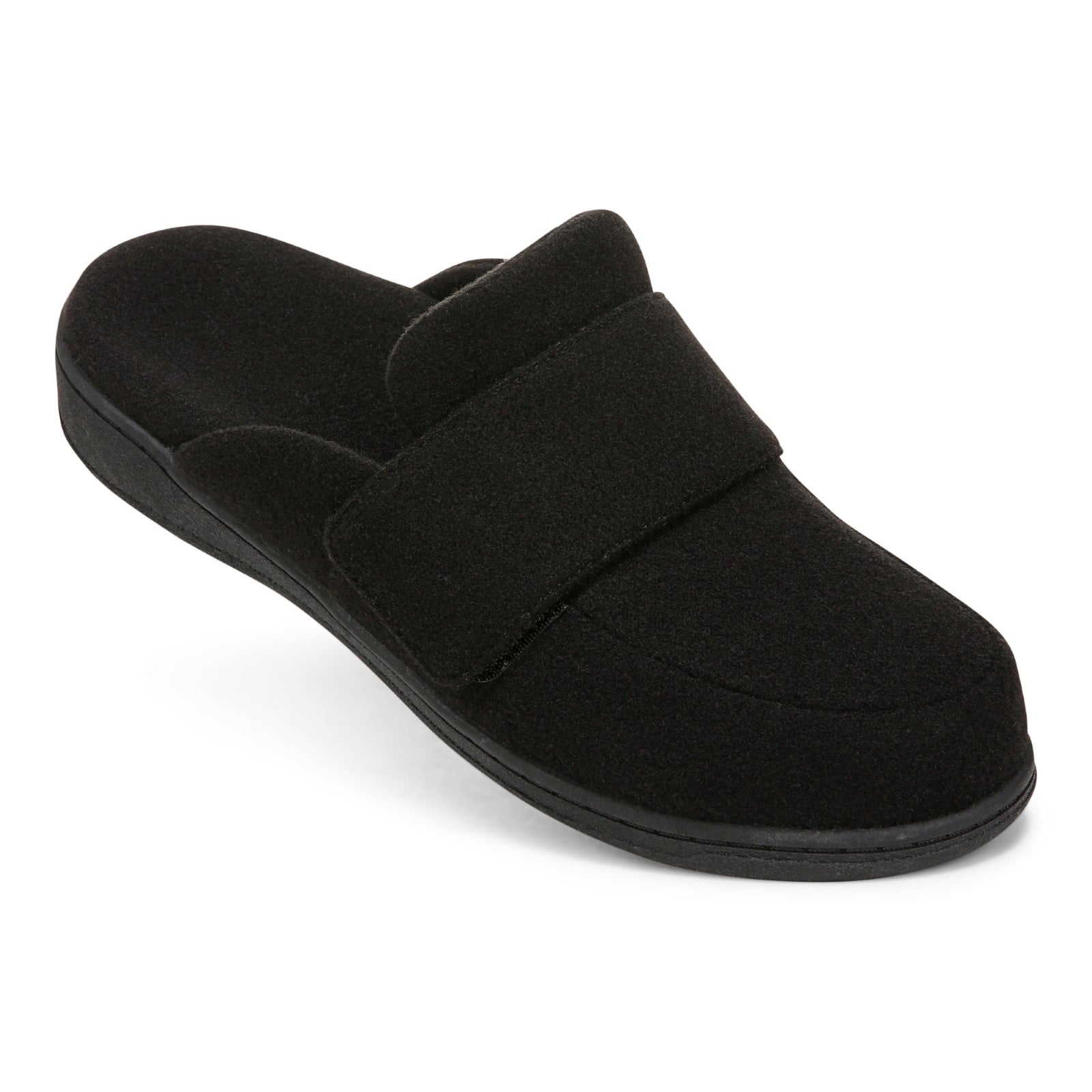 Vionic Gemma II Women's Mule/Clog Slipper - Black Flannel - GEMMA II-J0892F5003-BLACK-13fl-med