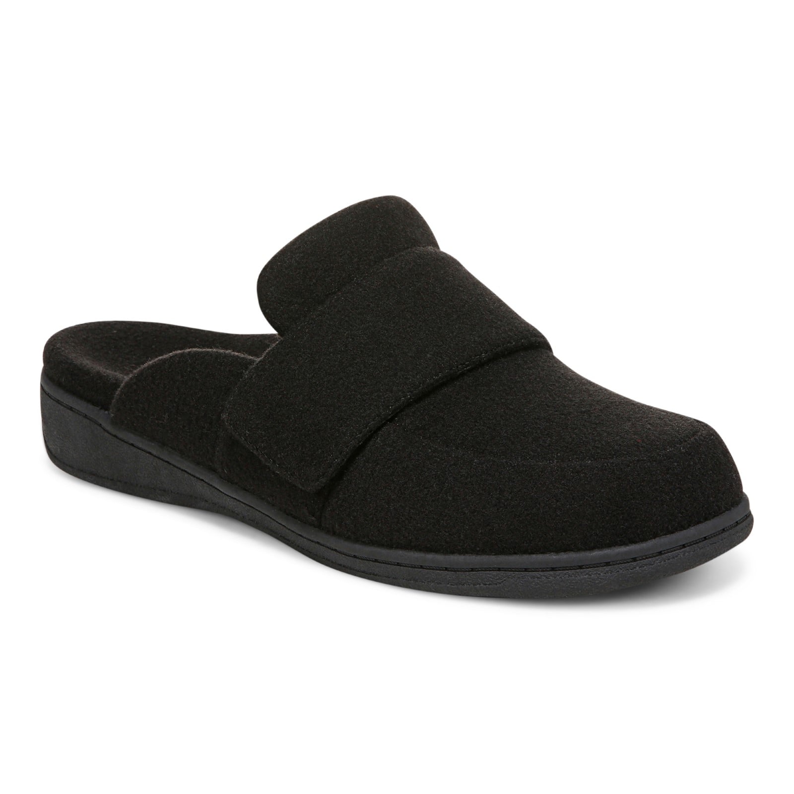 Vionic Gemma II Women's Mule/Clog Slipper in Black Flannel