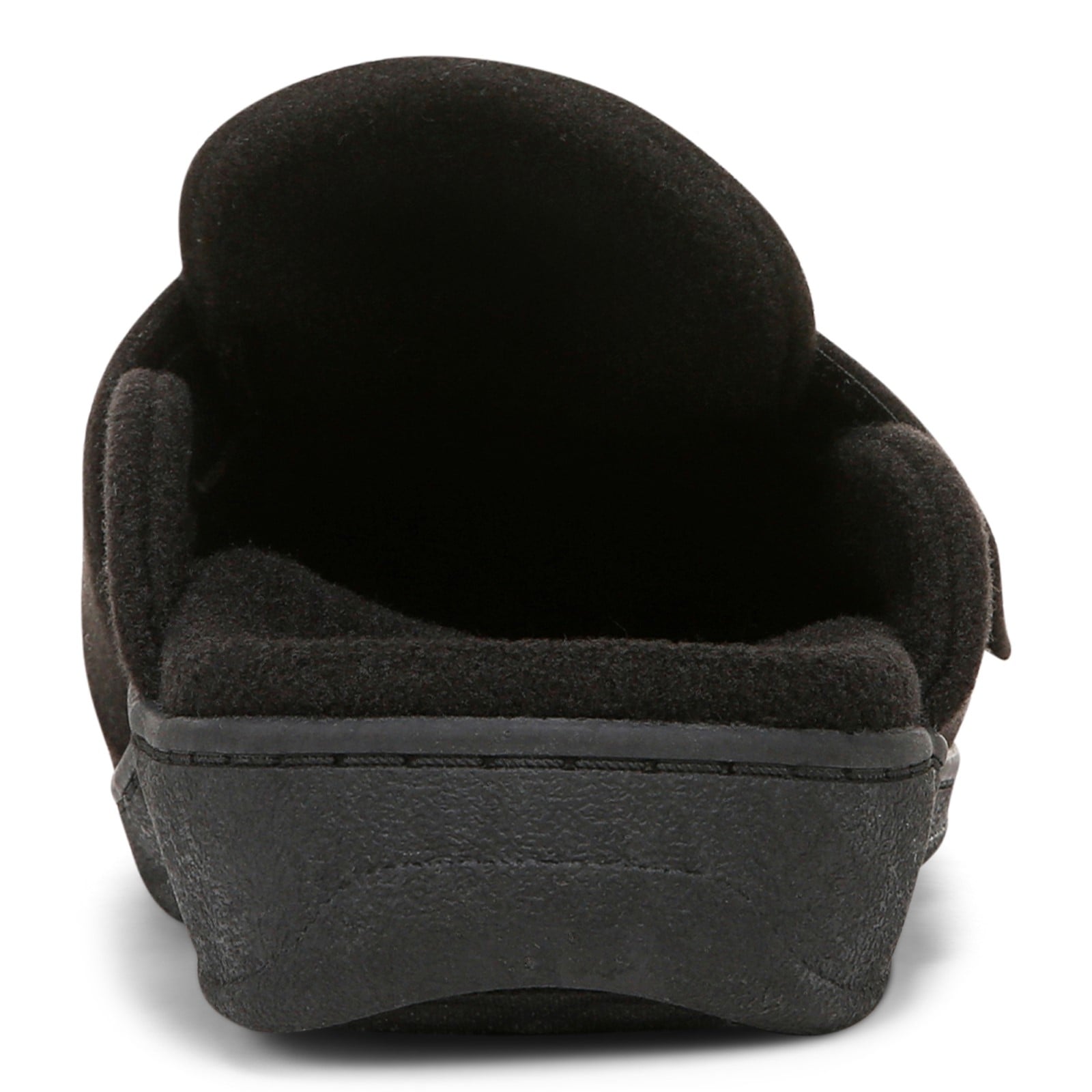 Vionic Gemma II Women's Mule/Clog Slipper - Black Flannel - Back