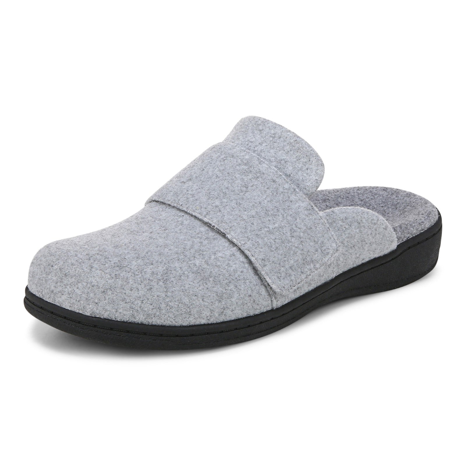 Vionic Gemma Ii womens Mule/Clog Slipper - Light Grey Flannel - Left angle