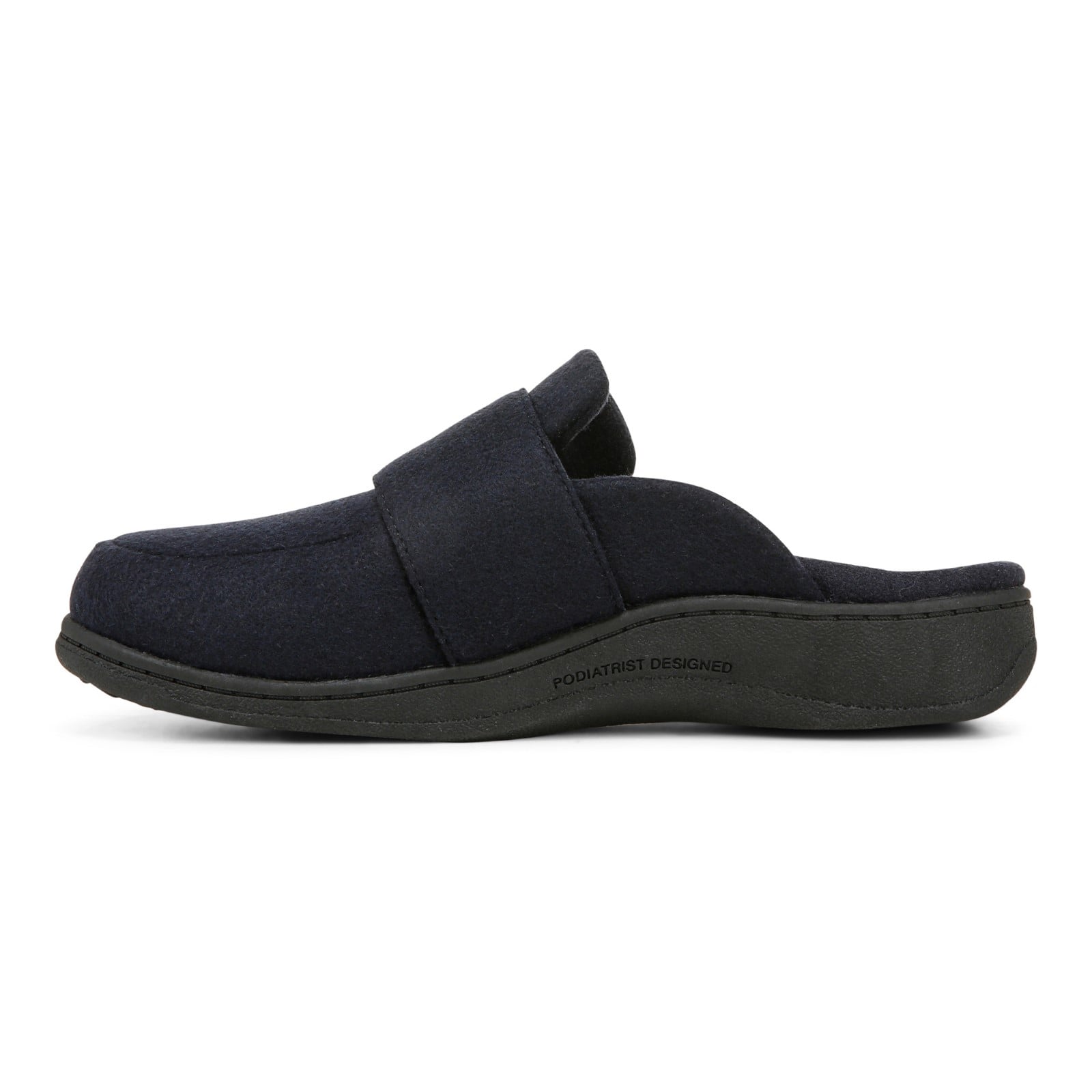 Vionic Gemma Ii womens Mule/Clog Slipper - Navy Wool - Left Side