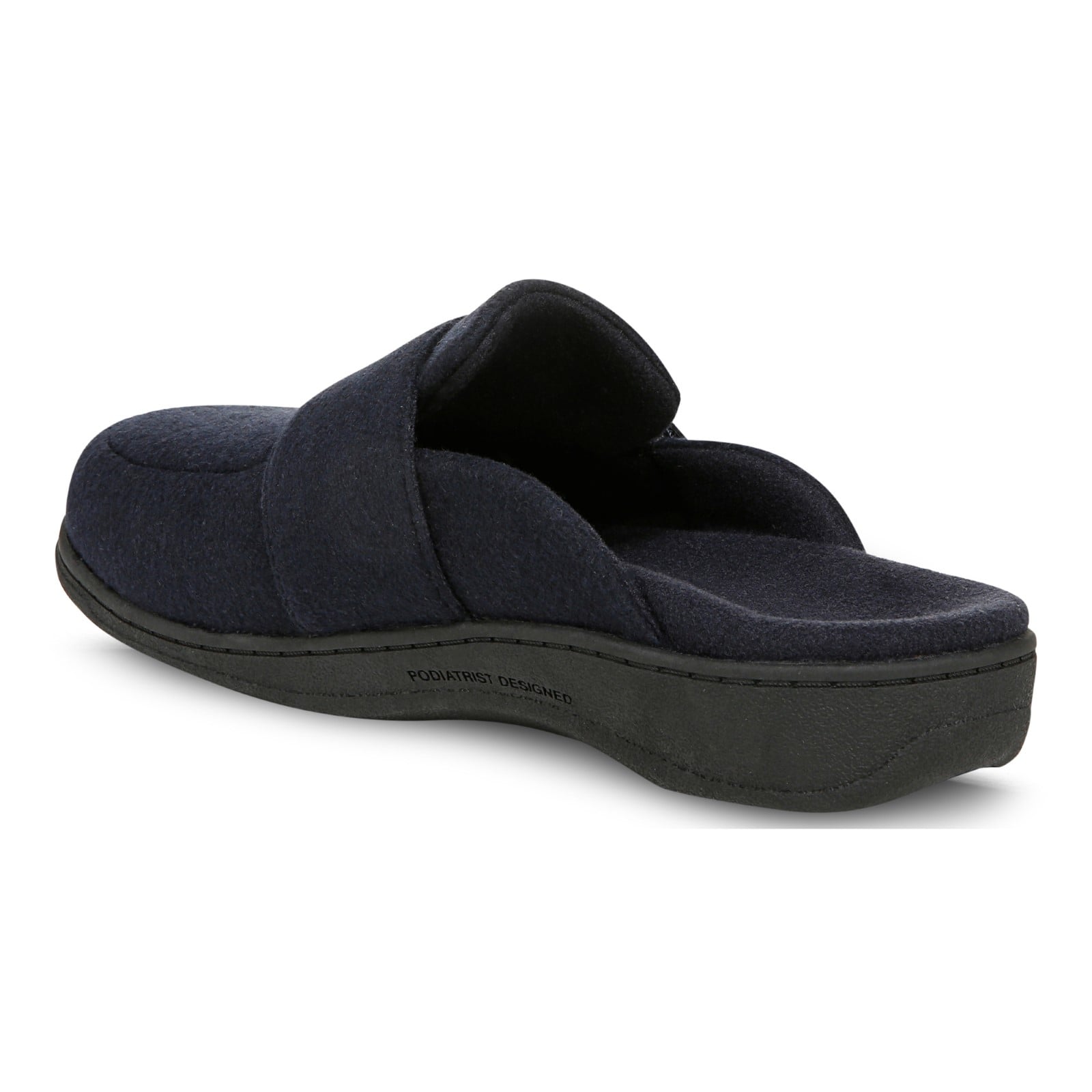 Vionic Gemma Ii womens Mule/Clog Slipper - Navy Wool - Back angle
