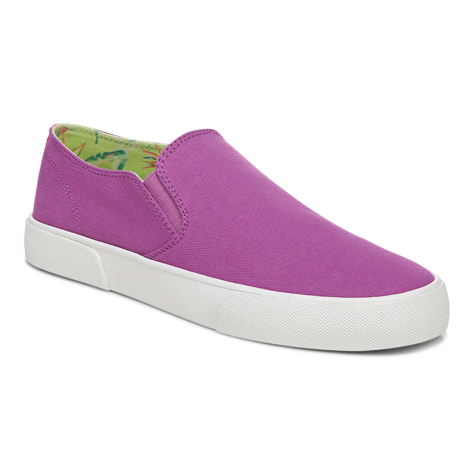 Vionic Groove Women's Slip On Casual Canvas Comfort Shoe in Wild Berry