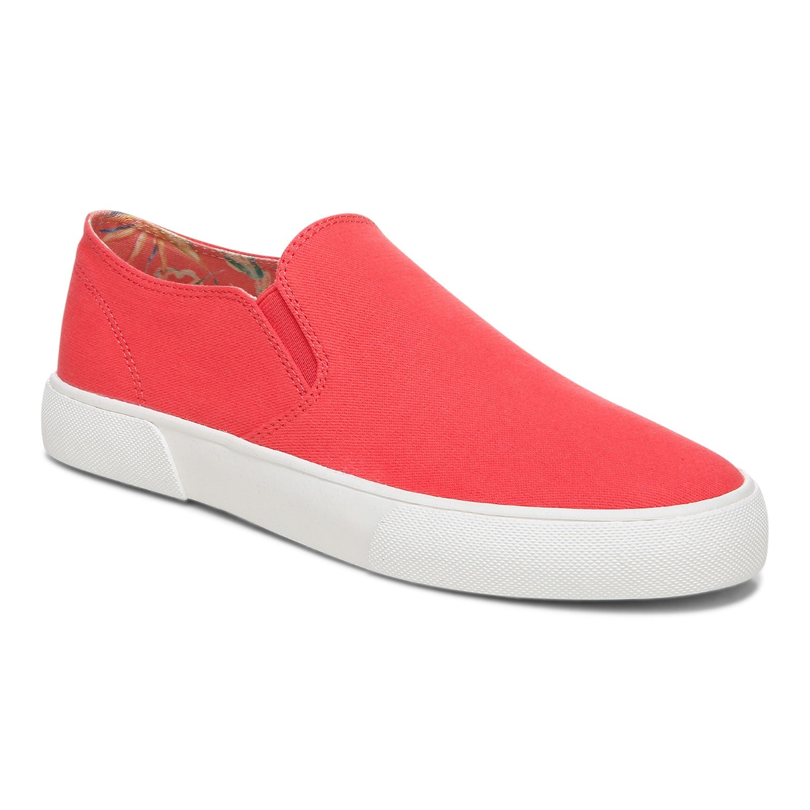 Vionic Groove Women's Slip On Casual Canvas Comfort Shoe in Poppy