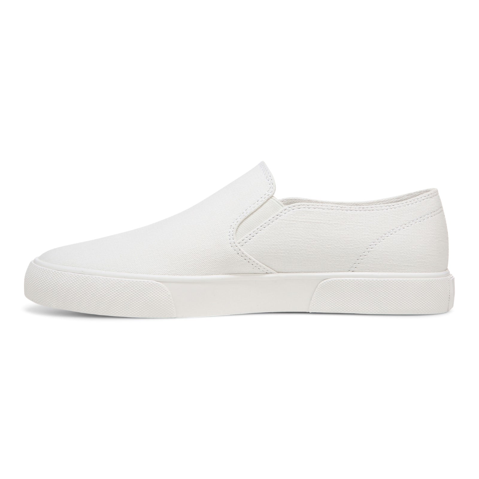 Vionic Groove Women's Slip On Casual Canvas Comfort Shoe - White Canvas - Left Side