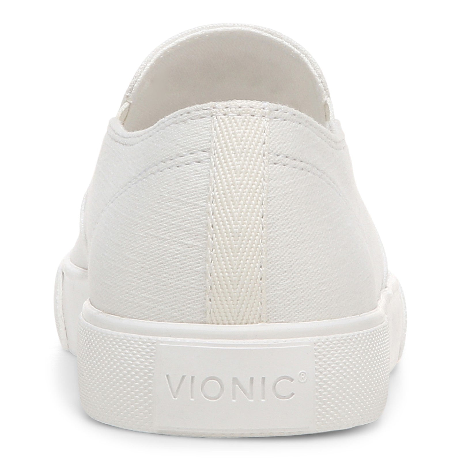 Vionic Groove Women's Slip On Casual Canvas Comfort Shoe - White Canvas - Back