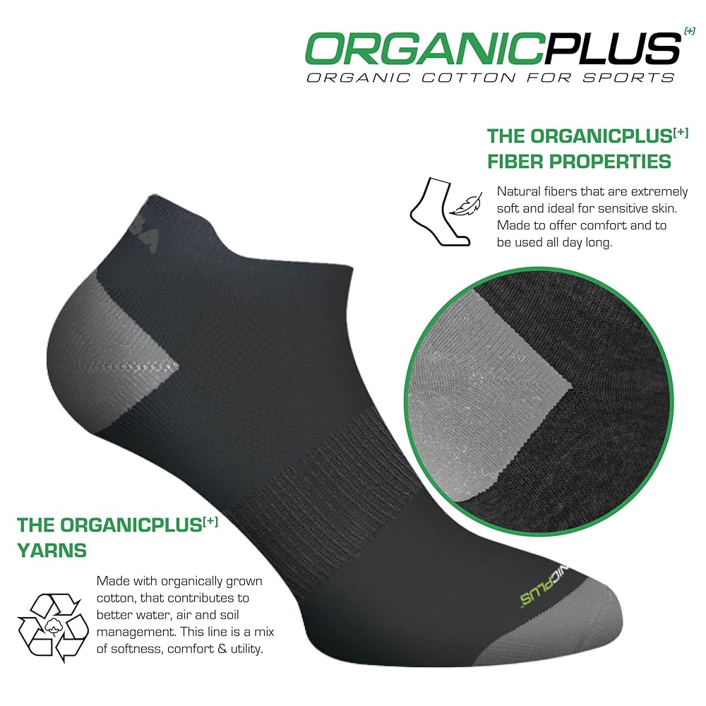 GSA OrganicPlus+ Low Cut Ultralight Men's Socks - Black