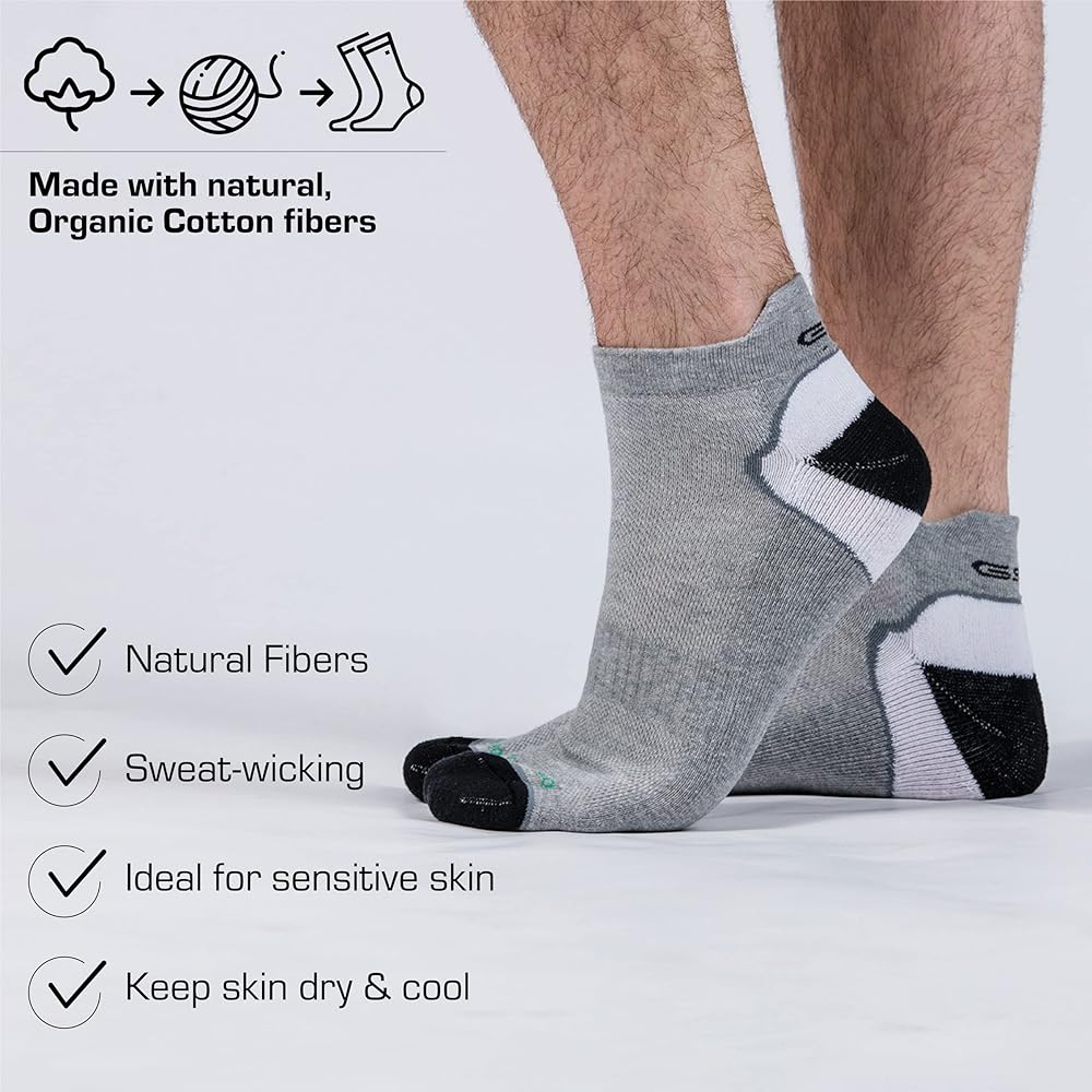 GSA OrganicPlus+ Low Cut Extra Cushioned Men's Socks - Multipack