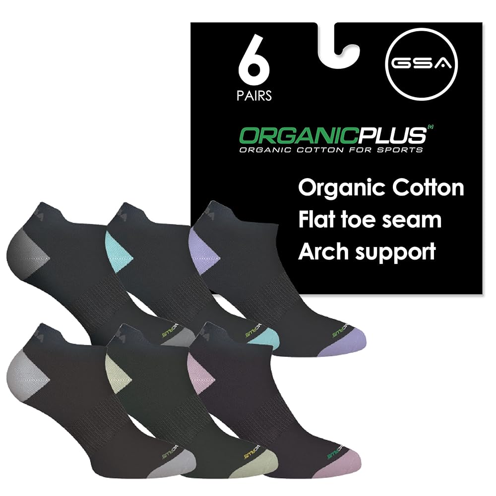 GSA OrganicPlus+ Low Cut Ultralight Women's Socks - Black