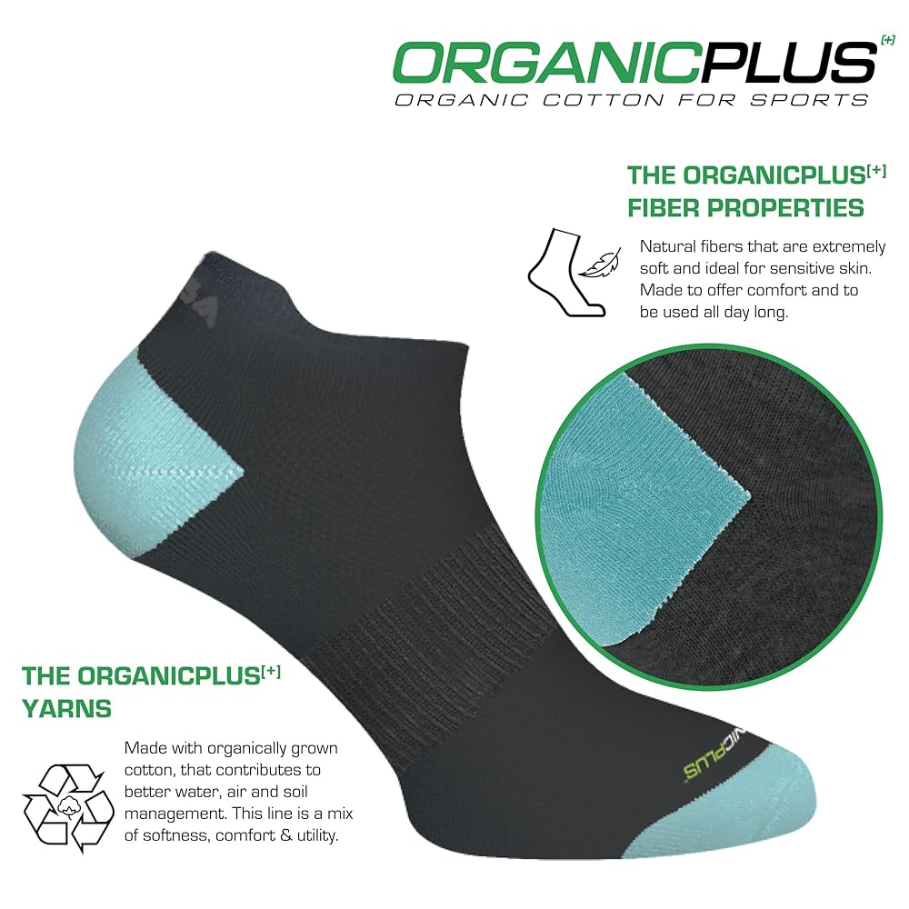 GSA OrganicPlus+ Low Cut Ultralight Women's Socks - Black