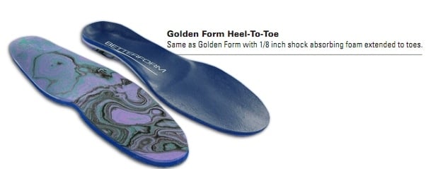 Golden full length orthotics - Golden Heel-to-Toe