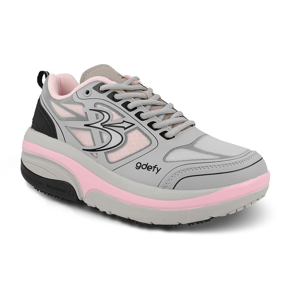 Gravity Defyer Women's GDEFY Ion Athletic Shoes - Gray/Pink - angle main 2