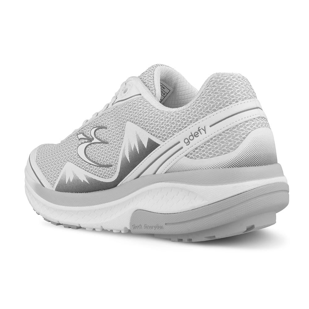 Gravity Defyer Women's GDEFY Mighty Walk Athletic Shoes - White/Silver - angle2