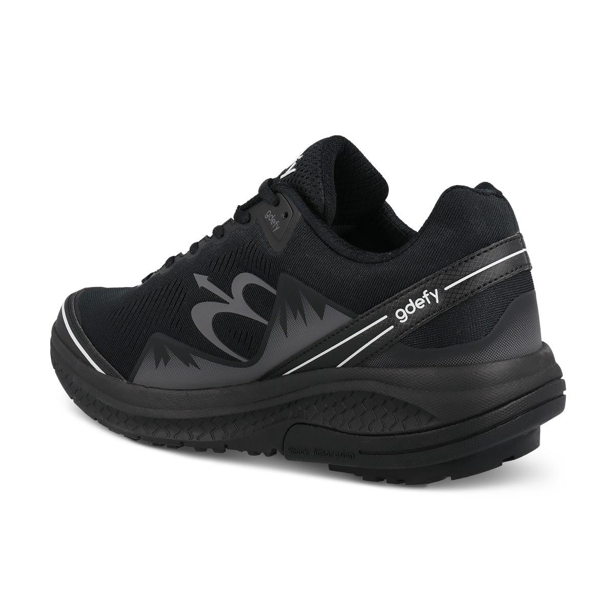 Gravity Defyer Men's GDEFY Mighty Walk Athletic Shoes - Black/White - angle2