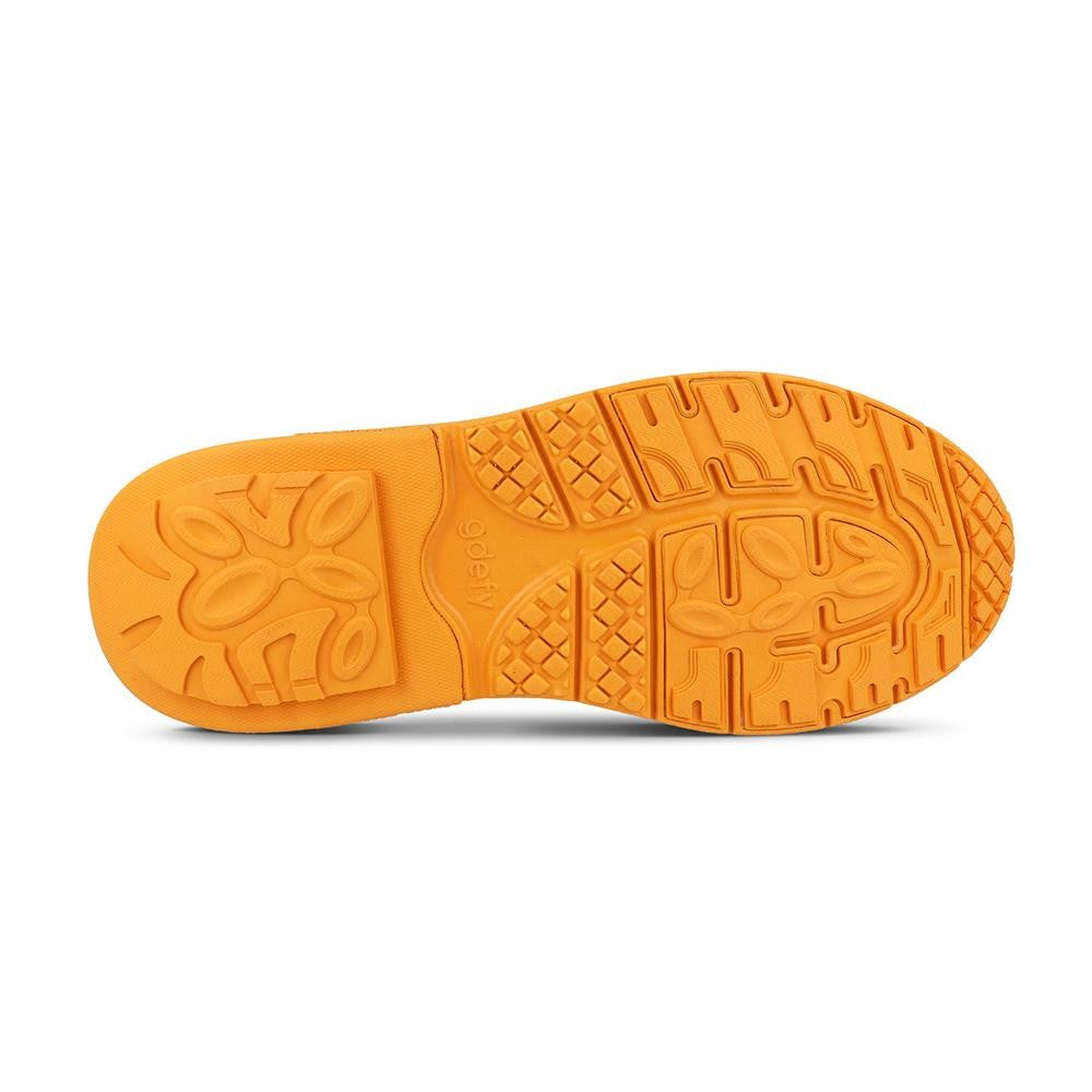 Gravity Defyer Men's GDEFY Mighty Walk Athletic Shoes - Blue/Orange - bottom view