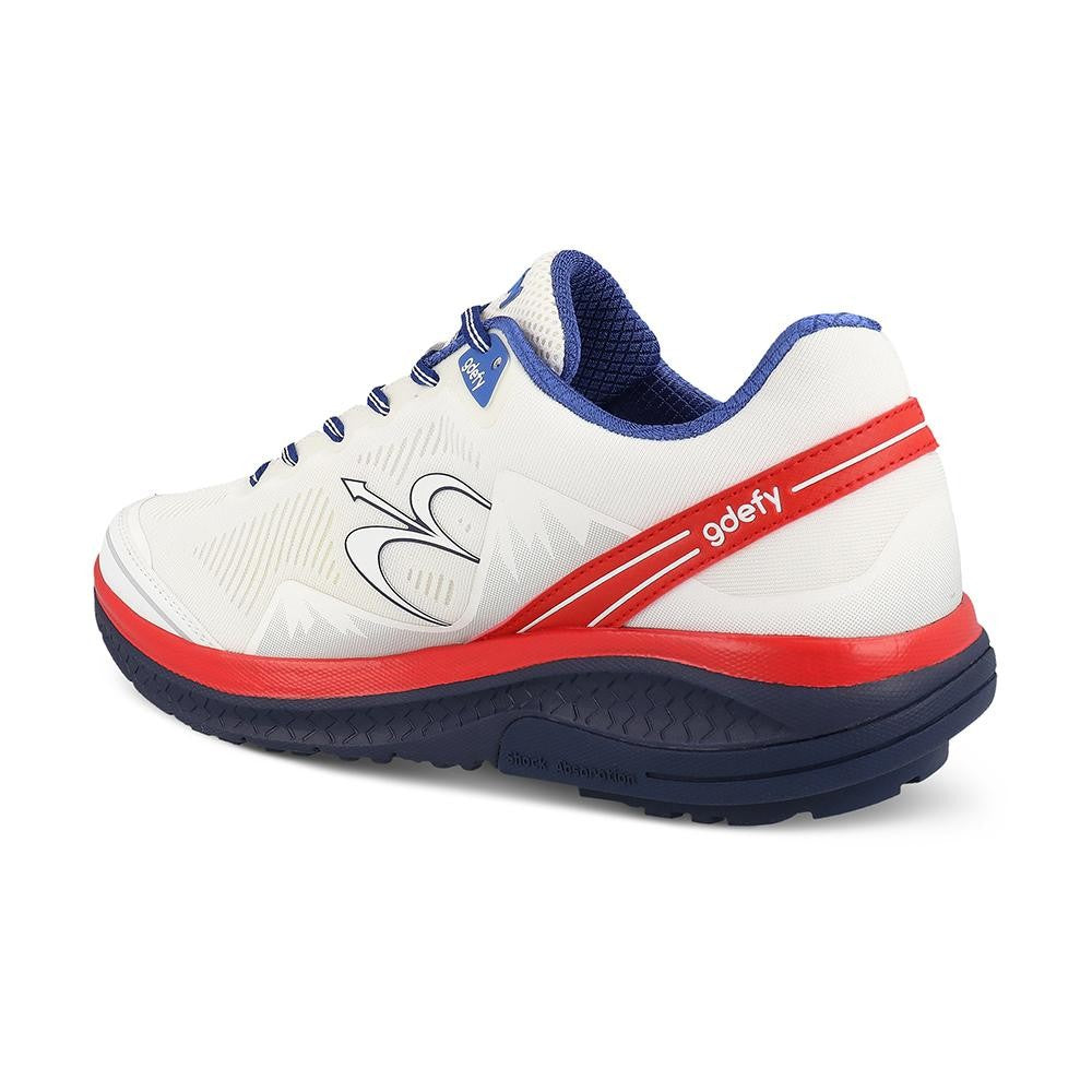Gravity Defyer Men's GDEFY Mighty Walk Athletic Shoes - White/Red - angle2