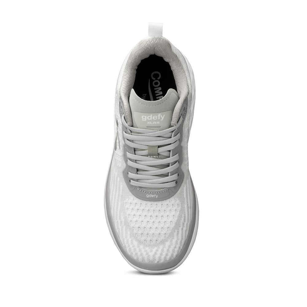 Gravity Defyer Women's GDEFY XLR8 Run - White//Gray - top view