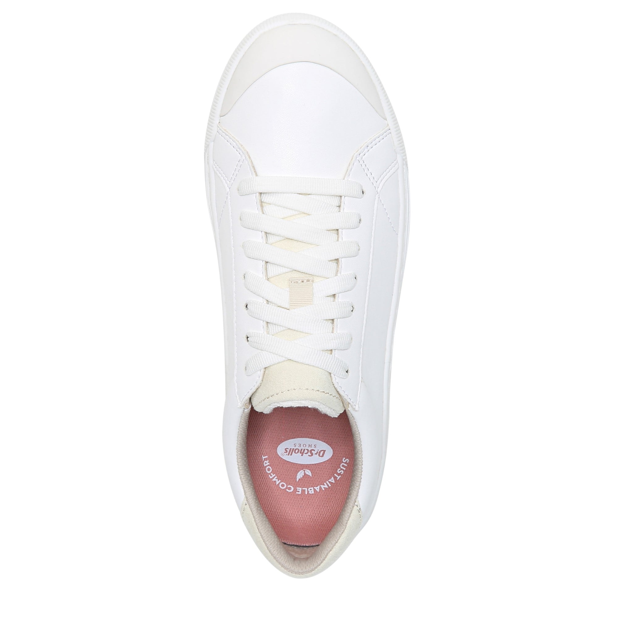 Dr. Scholl's Time Off Women's Comfort Sneakers - White Synthetic - Top