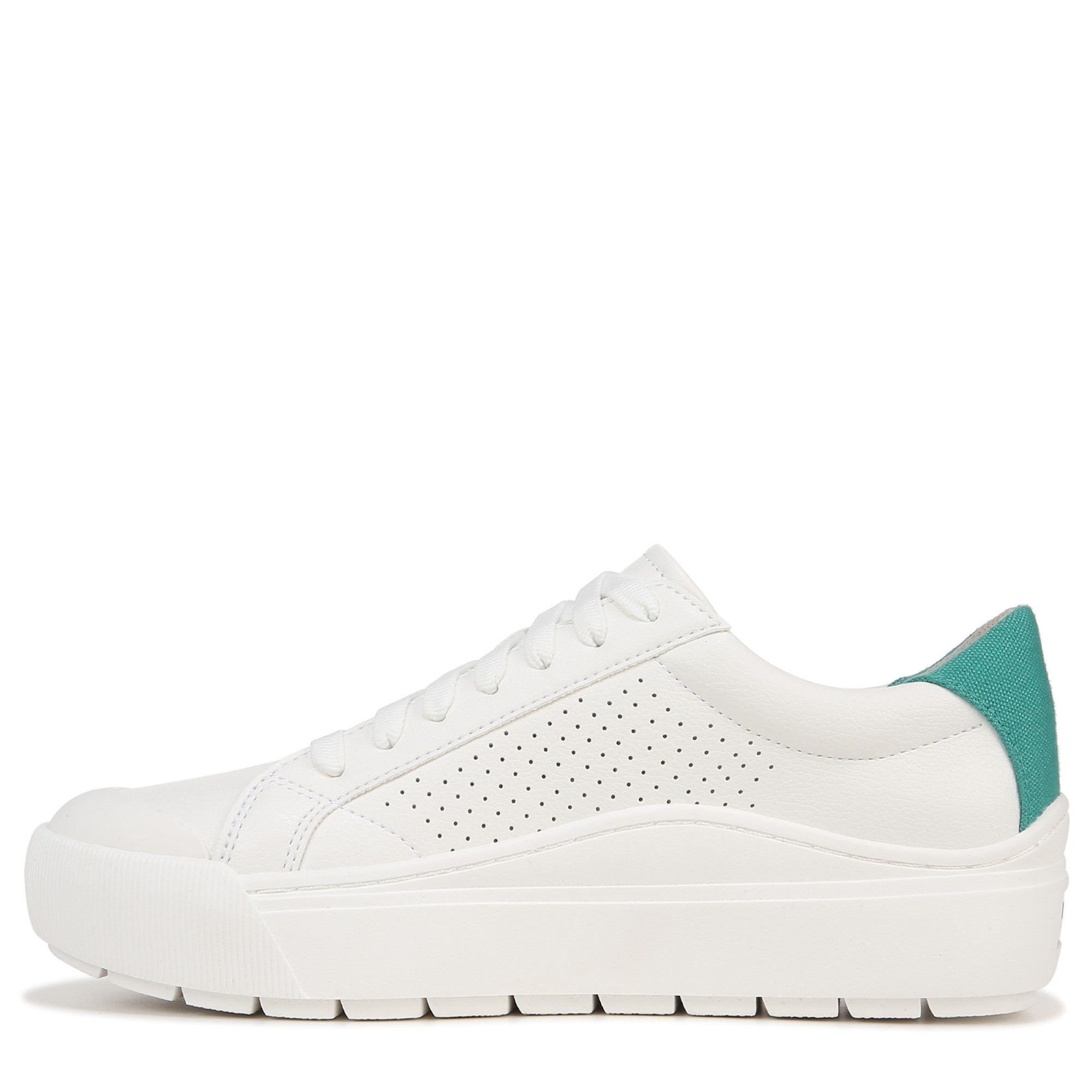 Dr. Scholl's Time Off Women's Comfort Sneakers - White Faux Leather - Left Side