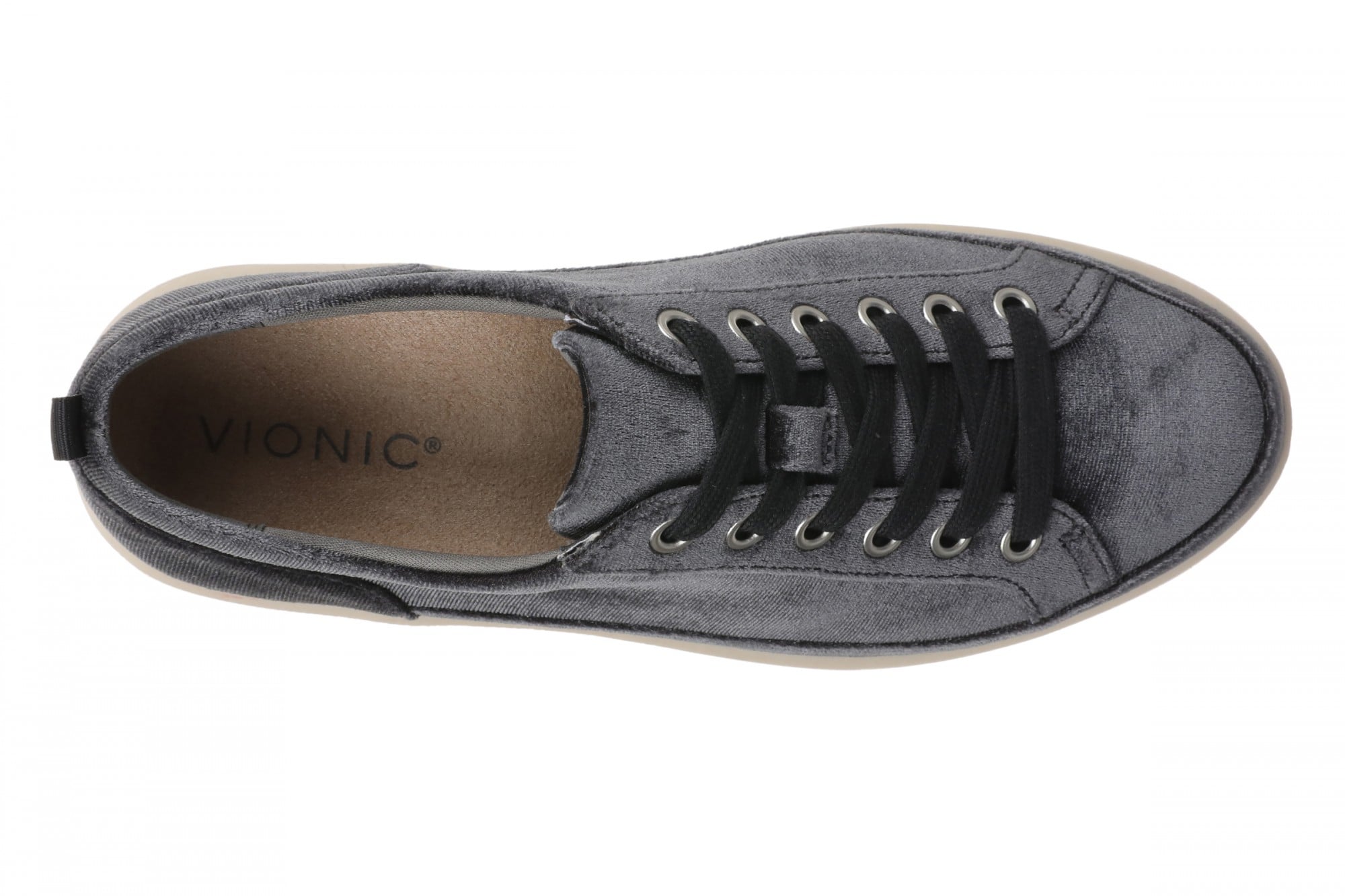 Vionic Winny Women's Oxford - Comfortable Orthotic Arch Support Lace-Up Shoes - Slate Grey - Top