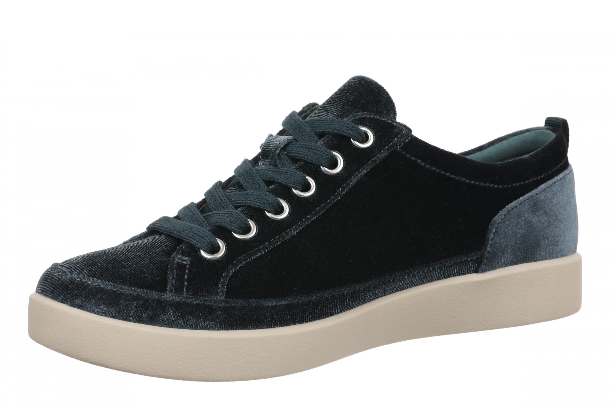 Vionic Winny Women's Oxford - Comfortable Orthotic Arch Support Lace-Up Shoes - Bodega Blue - Left angle