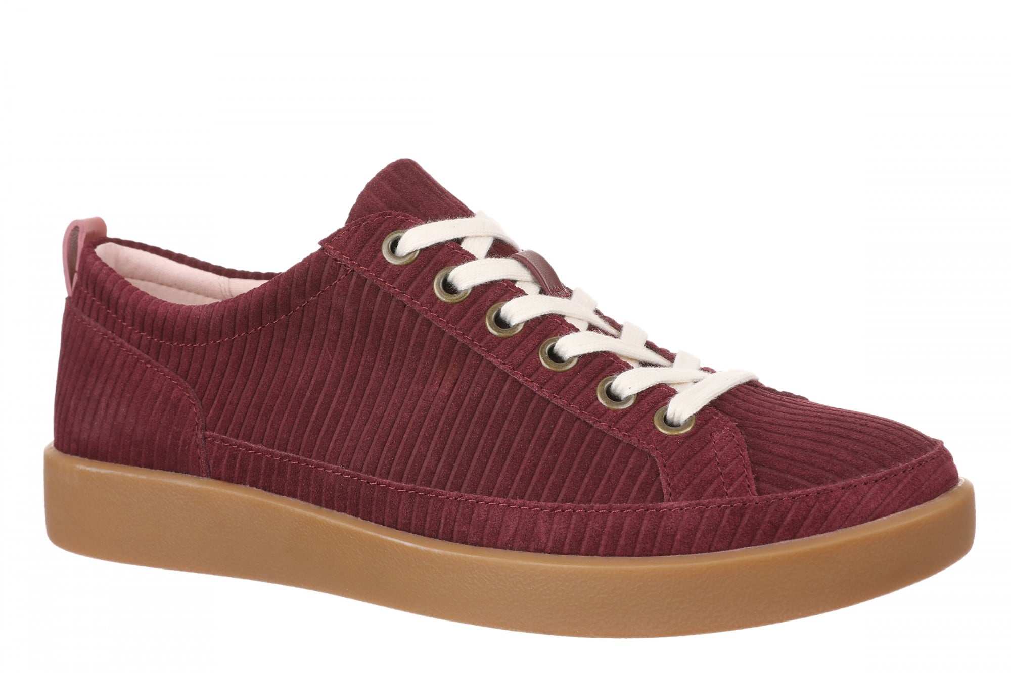 Vionic Winny Women's Oxford - Comfortable Orthotic Arch Support Lace-Up Shoes - Cherry Jubilee - Angle main