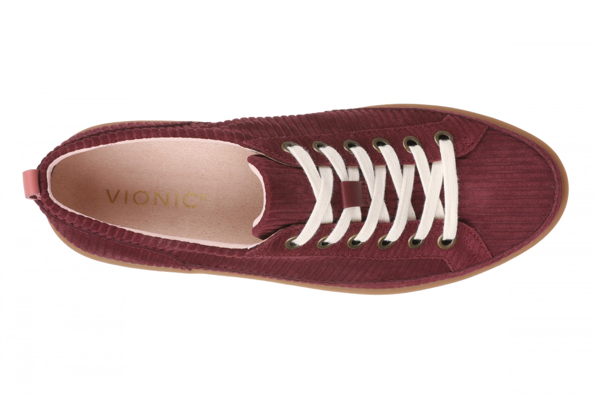 Vionic Winny Women's Oxford - Comfortable Orthotic Arch Support Lace-Up Shoes - Cherry Jubilee - Top