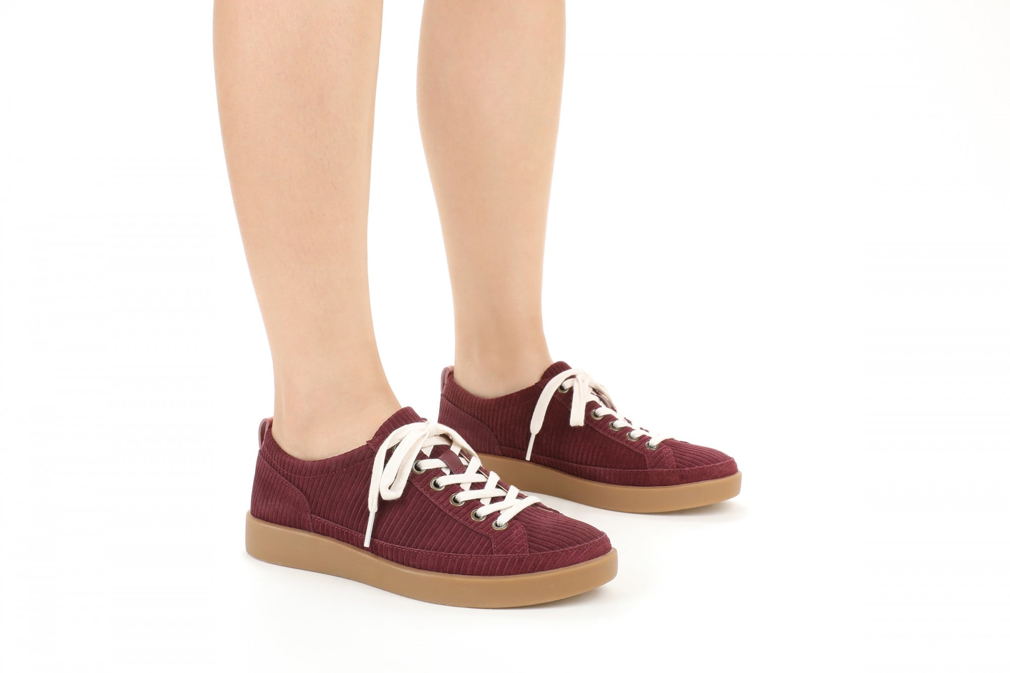 Vionic Winny Women's Oxford - Comfortable Orthotic Arch Support Lace-Up Shoes - Cherry Jubilee - Lifestyle