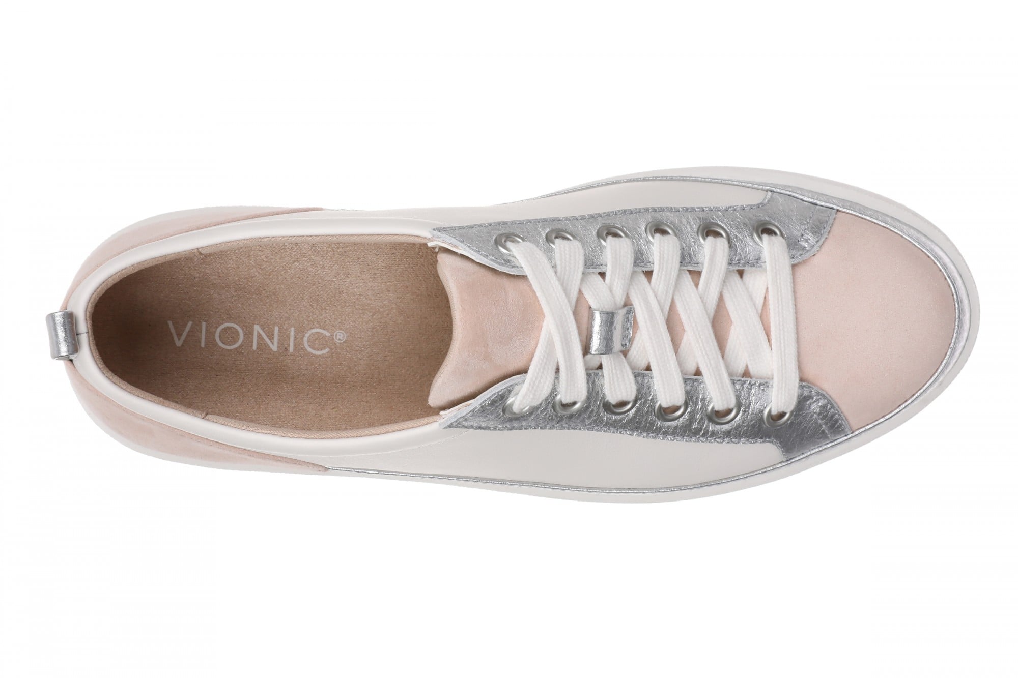 Vionic Winny Women's Oxford - Comfortable Orthotic Arch Support Lace-Up Shoes - Sea Salt Multi - Top